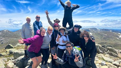 Guests atop Mt Kosciuszko