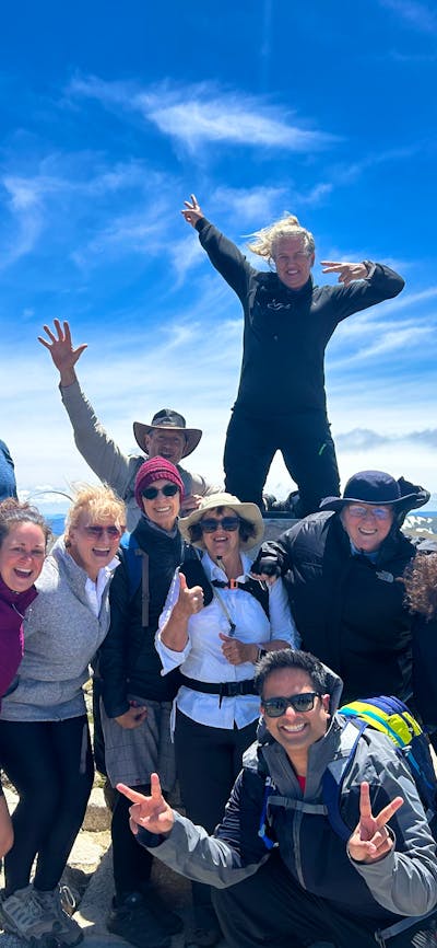 Guests atop Mt Kosciuszko
