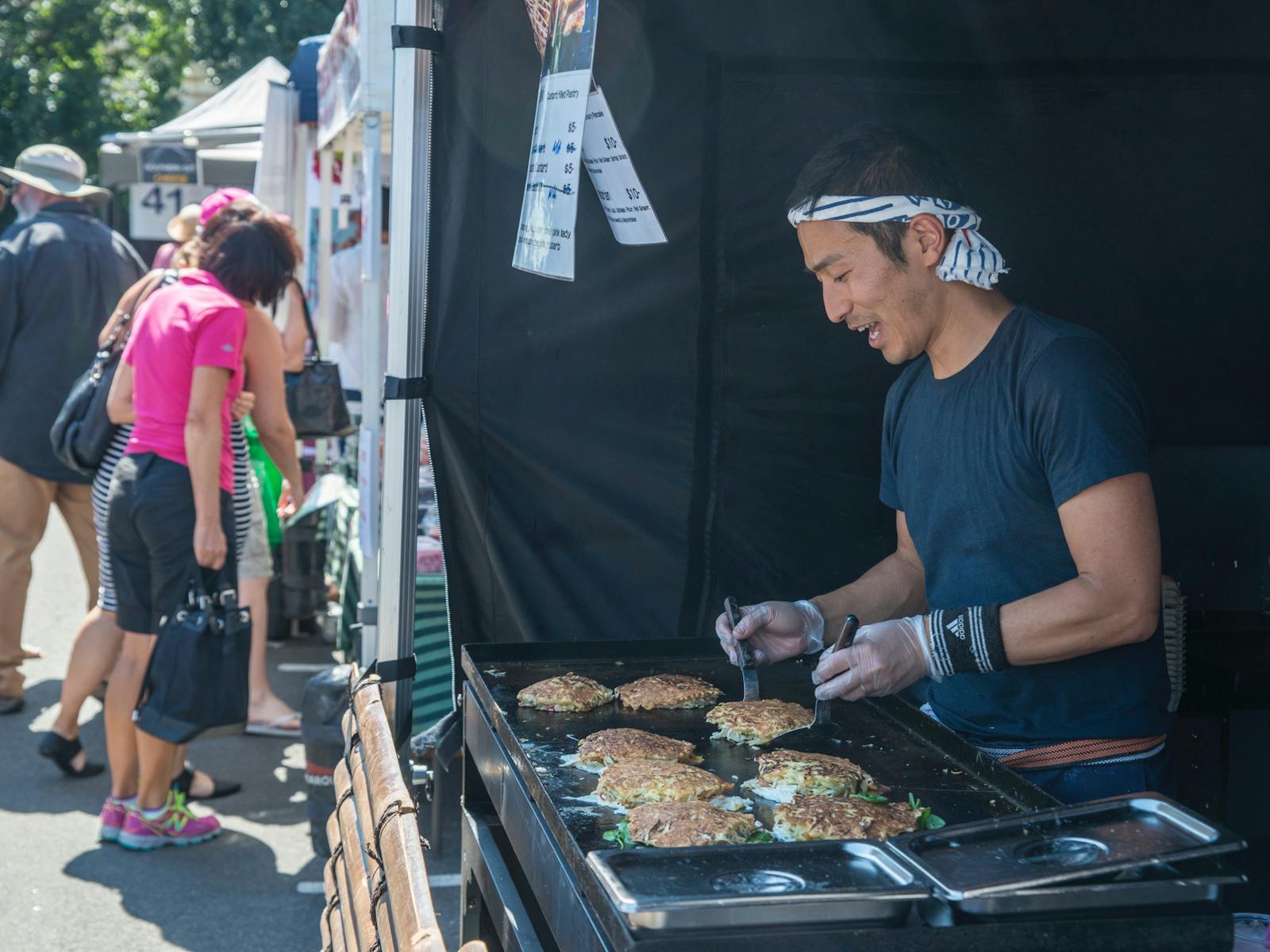 Osakan Soul cooking up okonomiyaki at Harvest Launceston