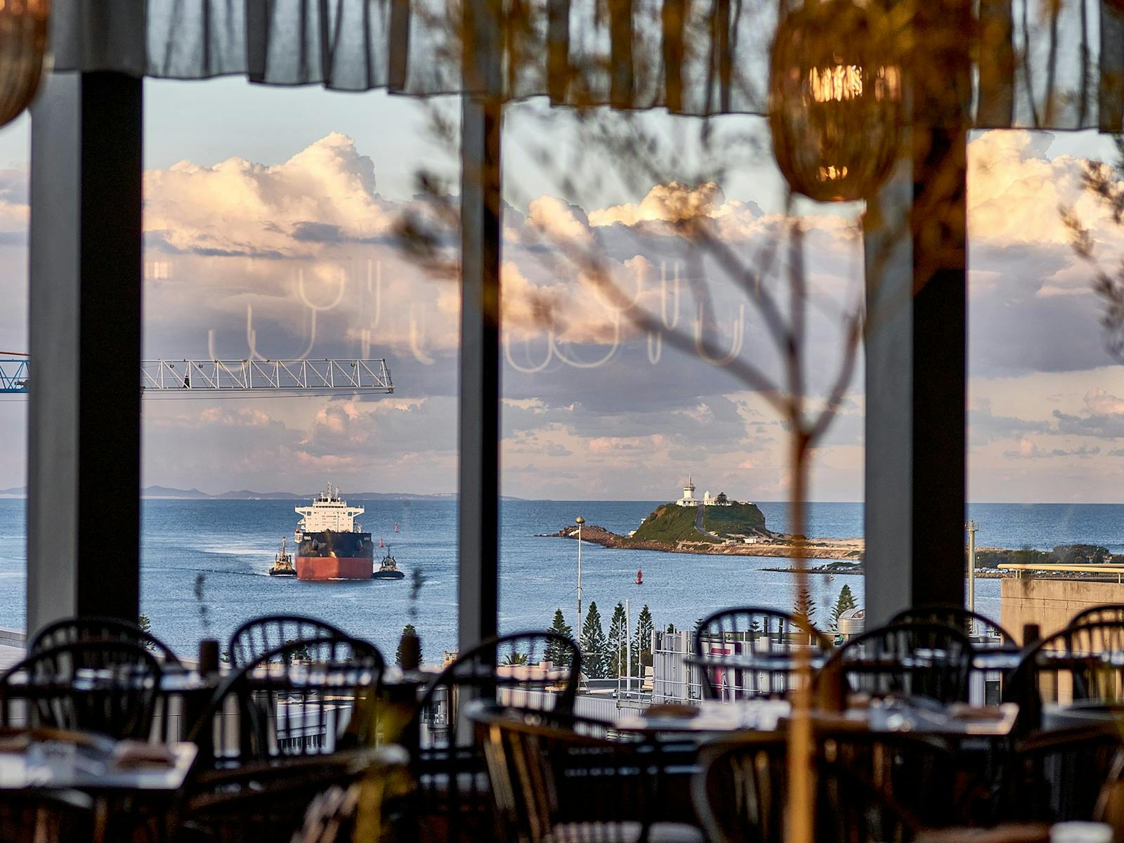 Roundhouse restaurant with sea view