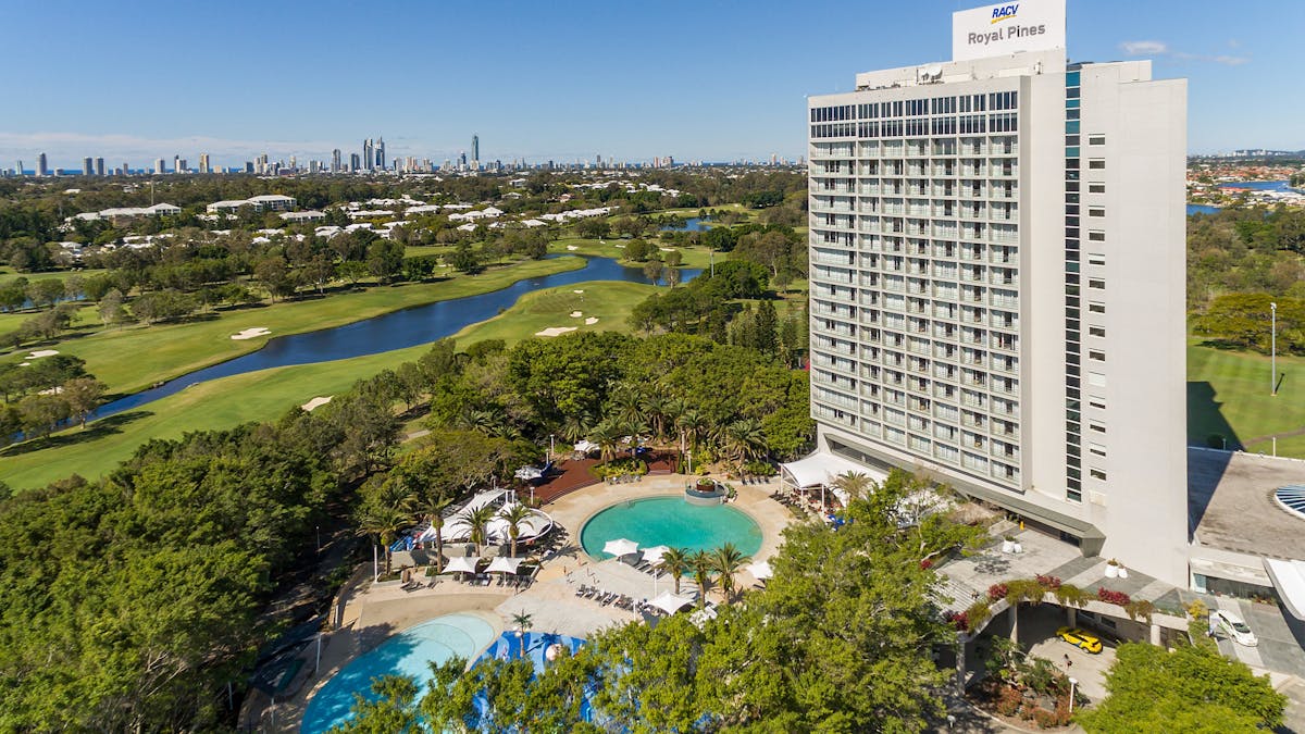RACV Royal Pines Resort External pool and golf course