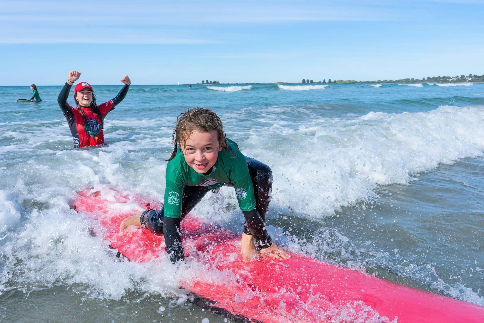 kid ripping- surf lesson Port Fairy