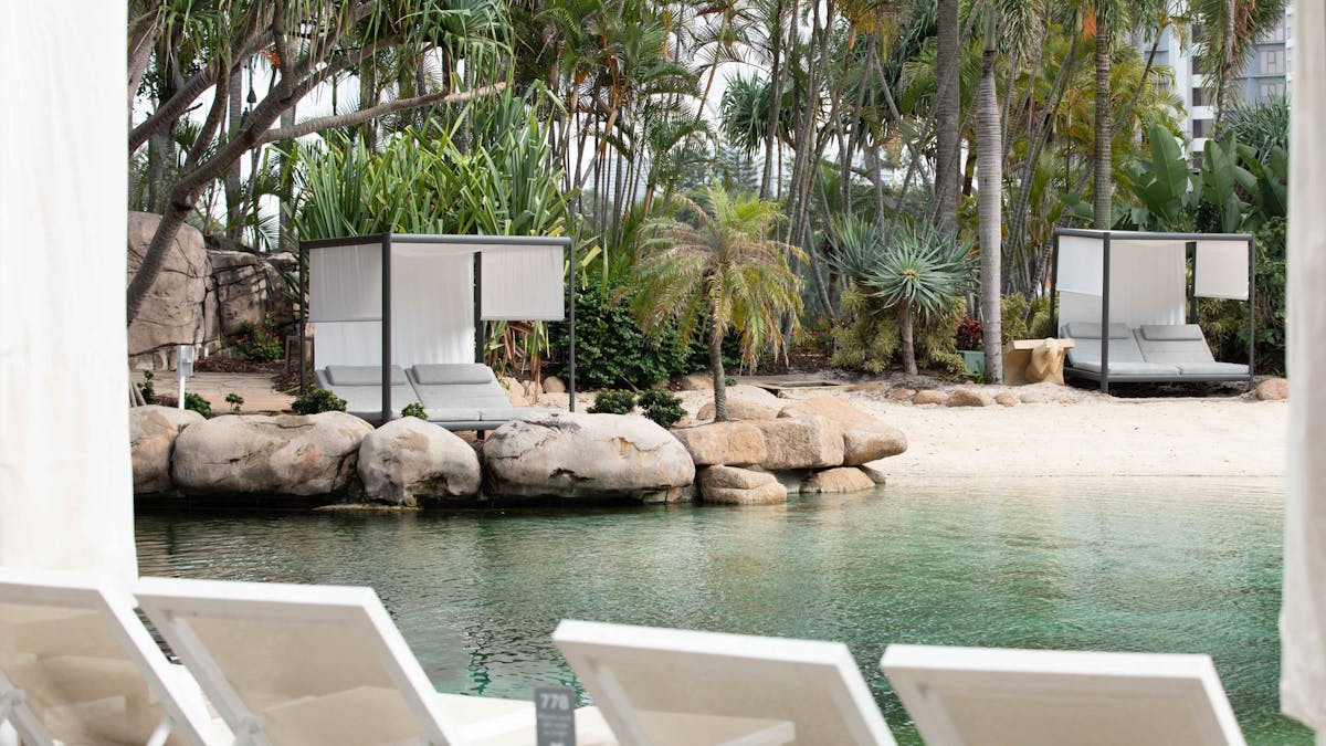 Beachside luxury cabanas at the JW Marriott Gold Coast Resort & Spa in Surfers Paradide