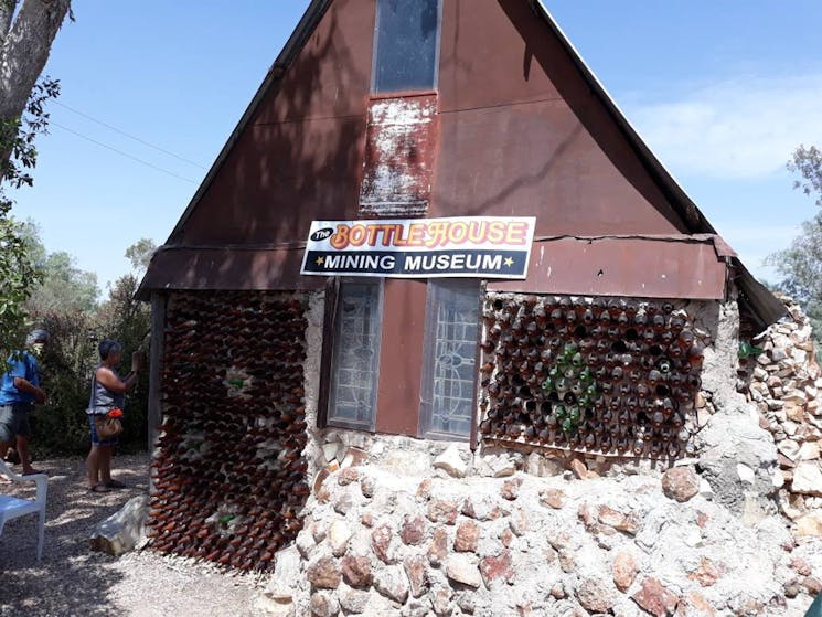 Front entry to bottle house