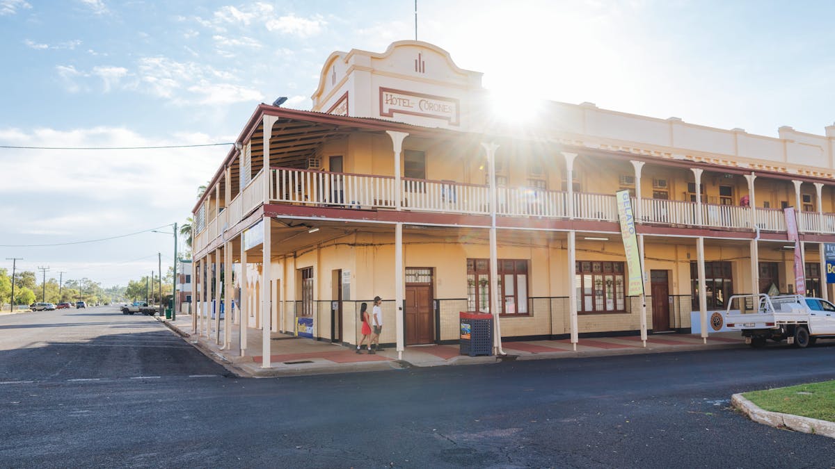 Enjoy the stunning history of Hotel Corones over a cold beverage and/or meal