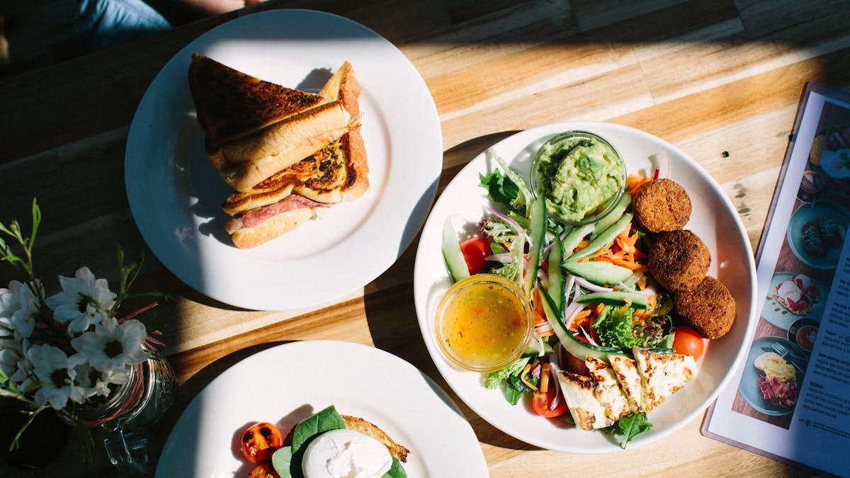 BVR lunch items shot from above