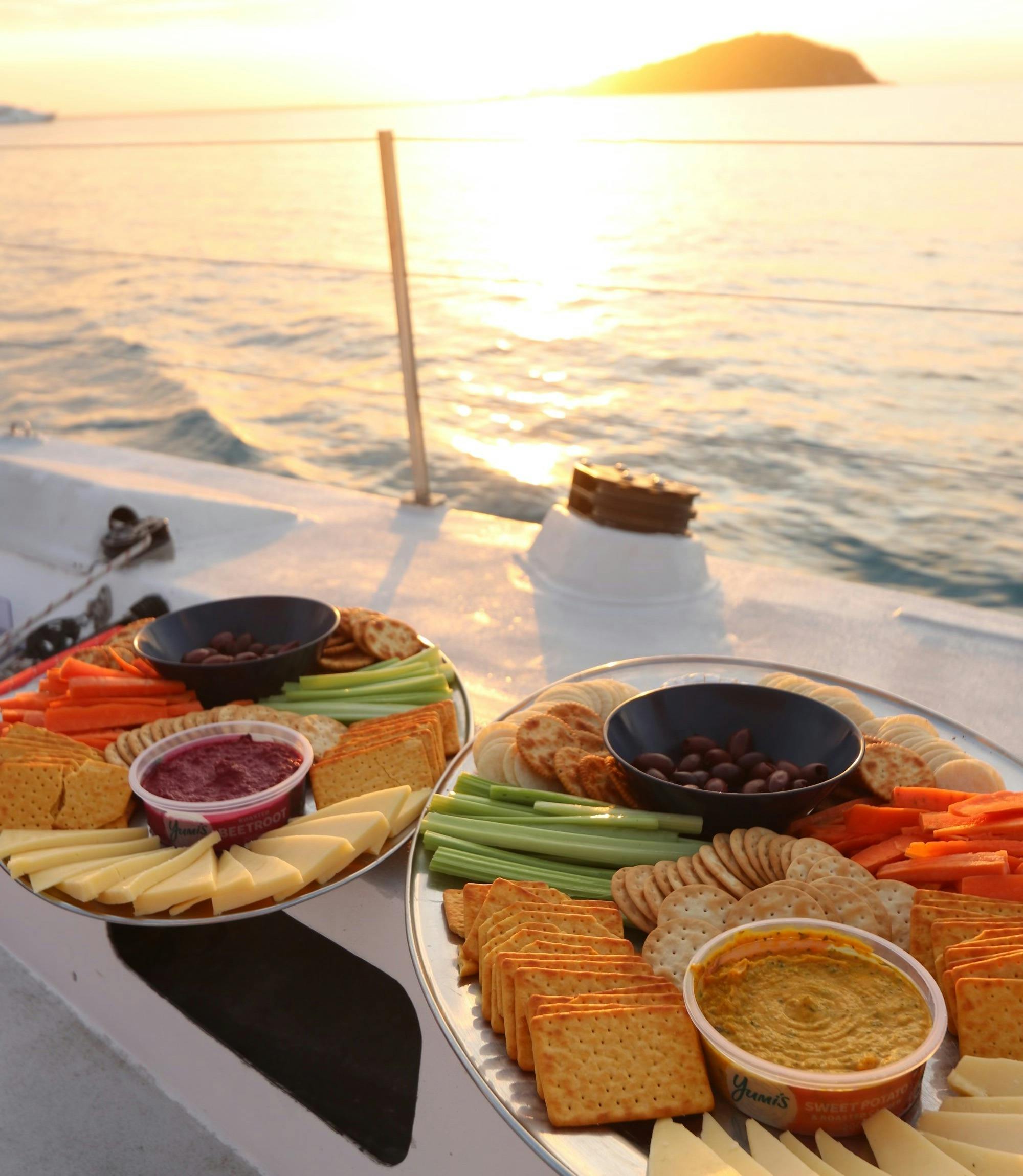 Sunset platter on deck