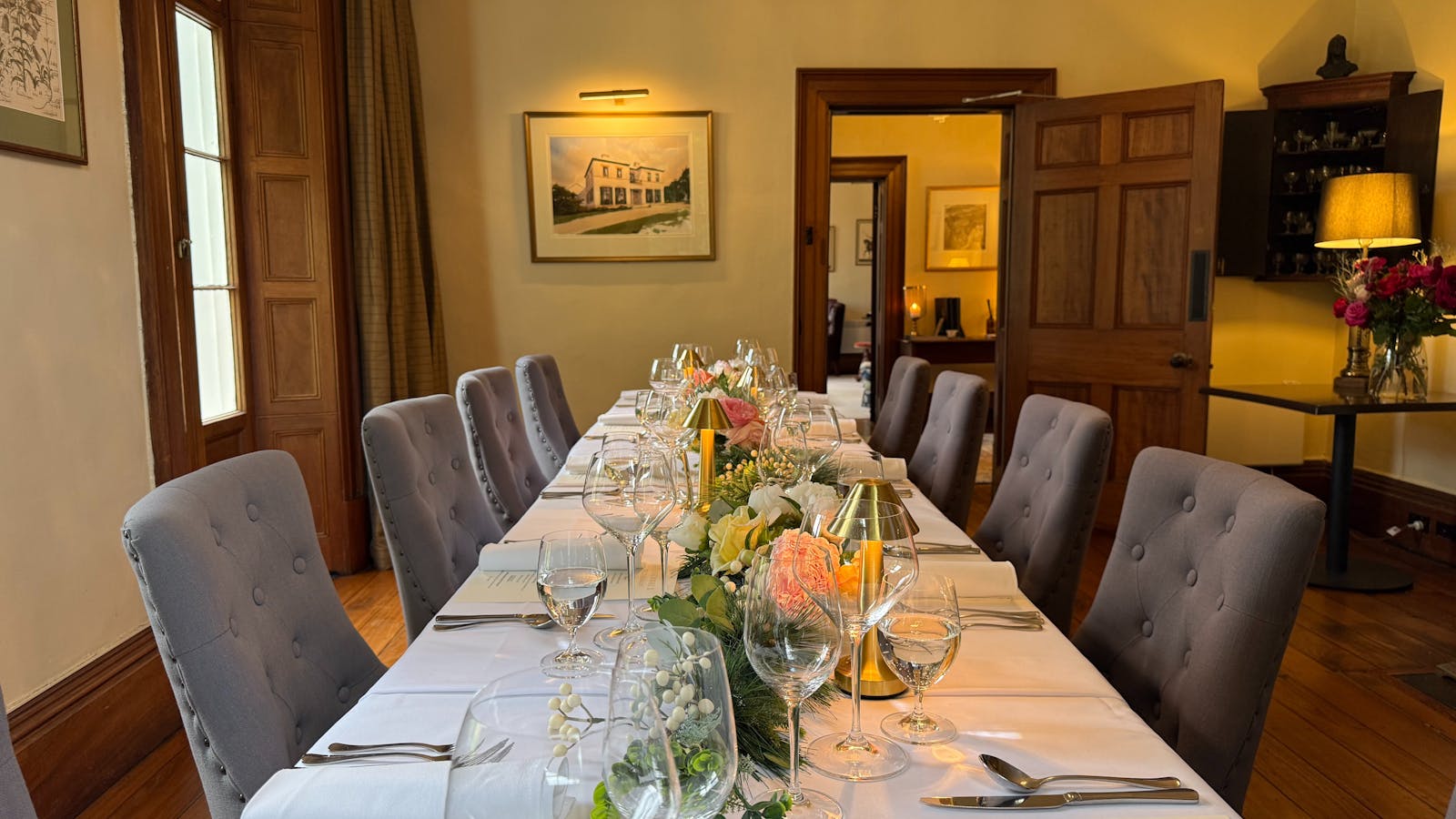 Dining Set Up in the Dining Room