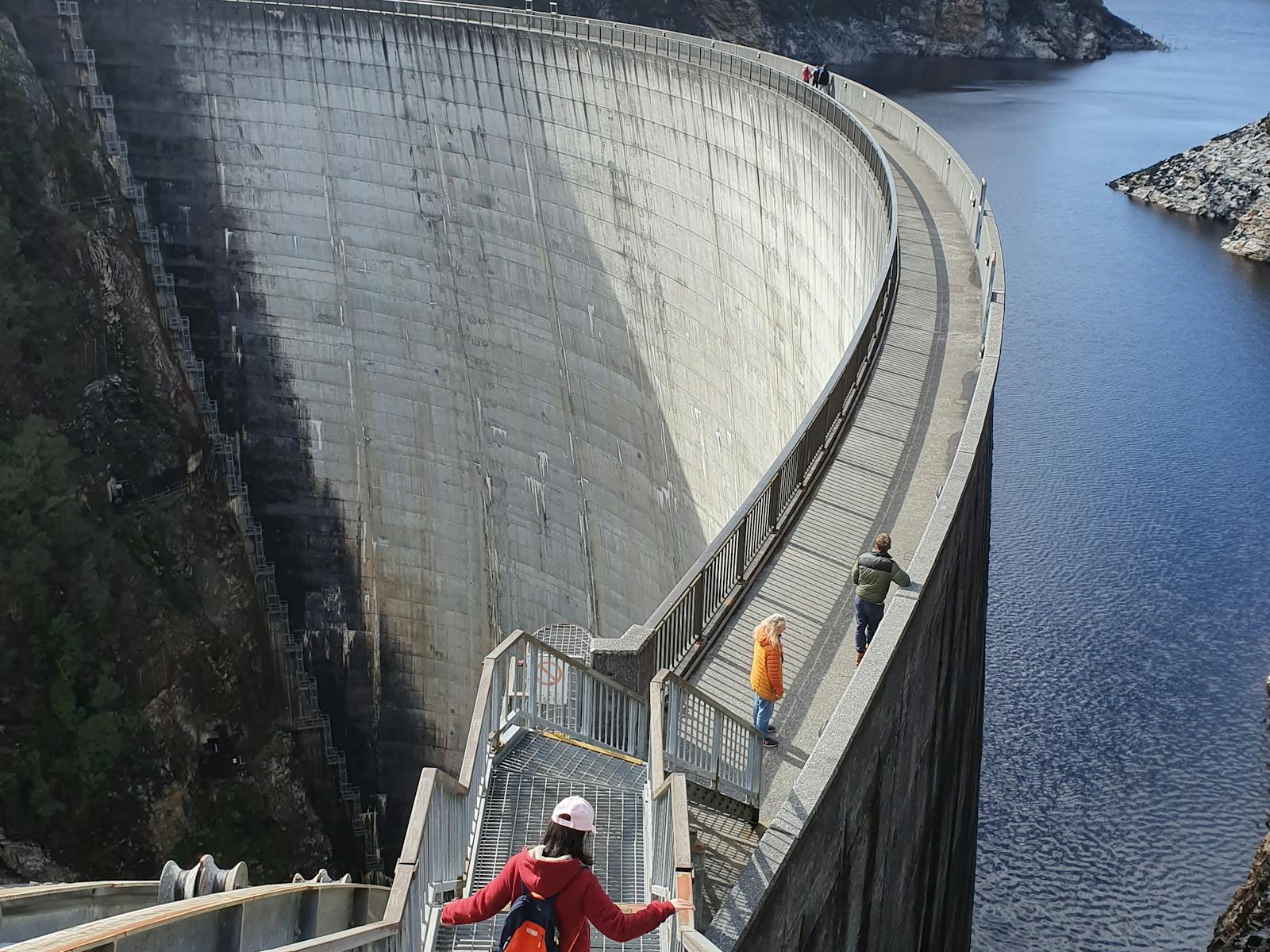 Gordon Dam massive high and breathtaking