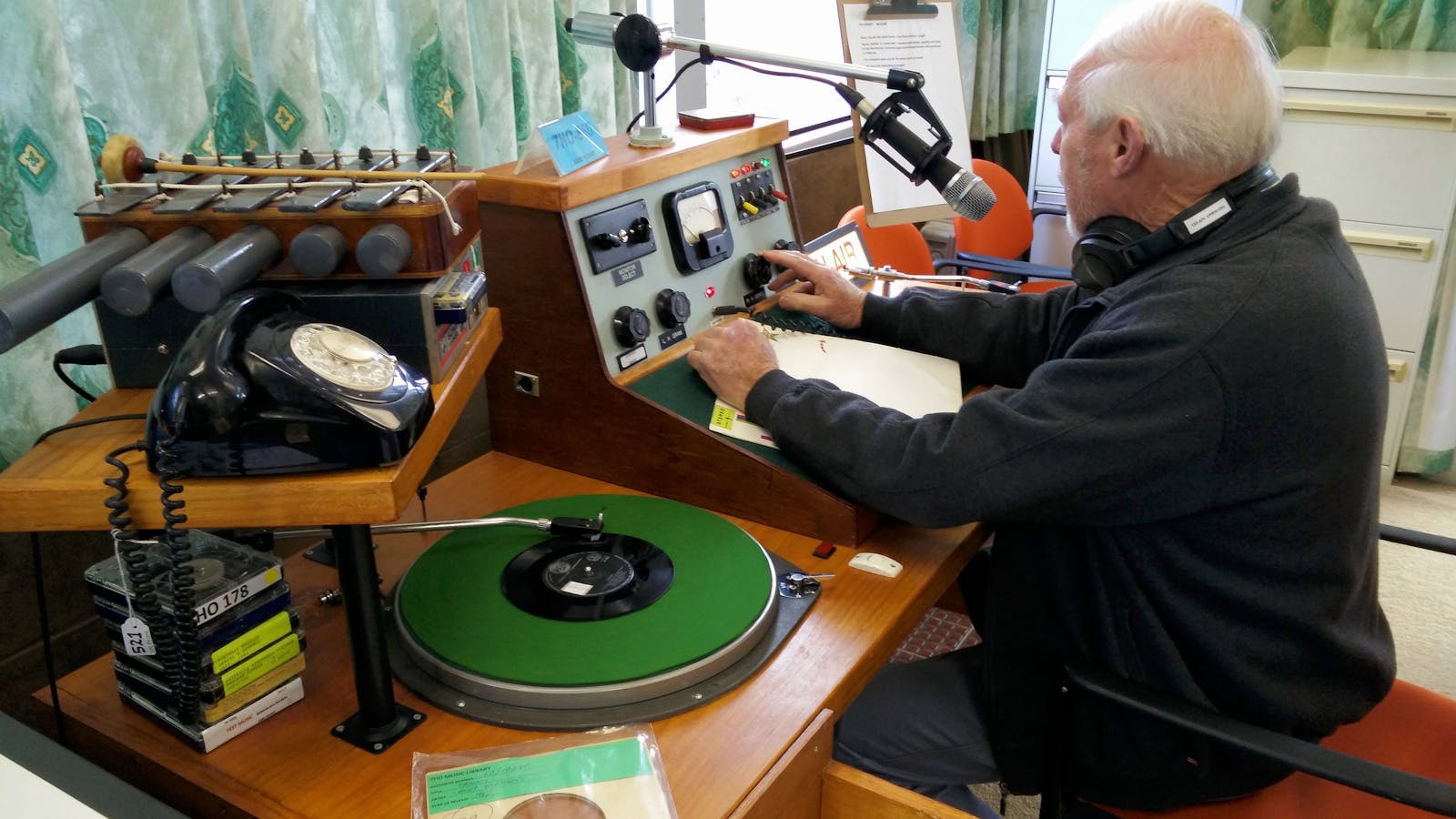 Our recreation of a Radio Desk from the 1960's