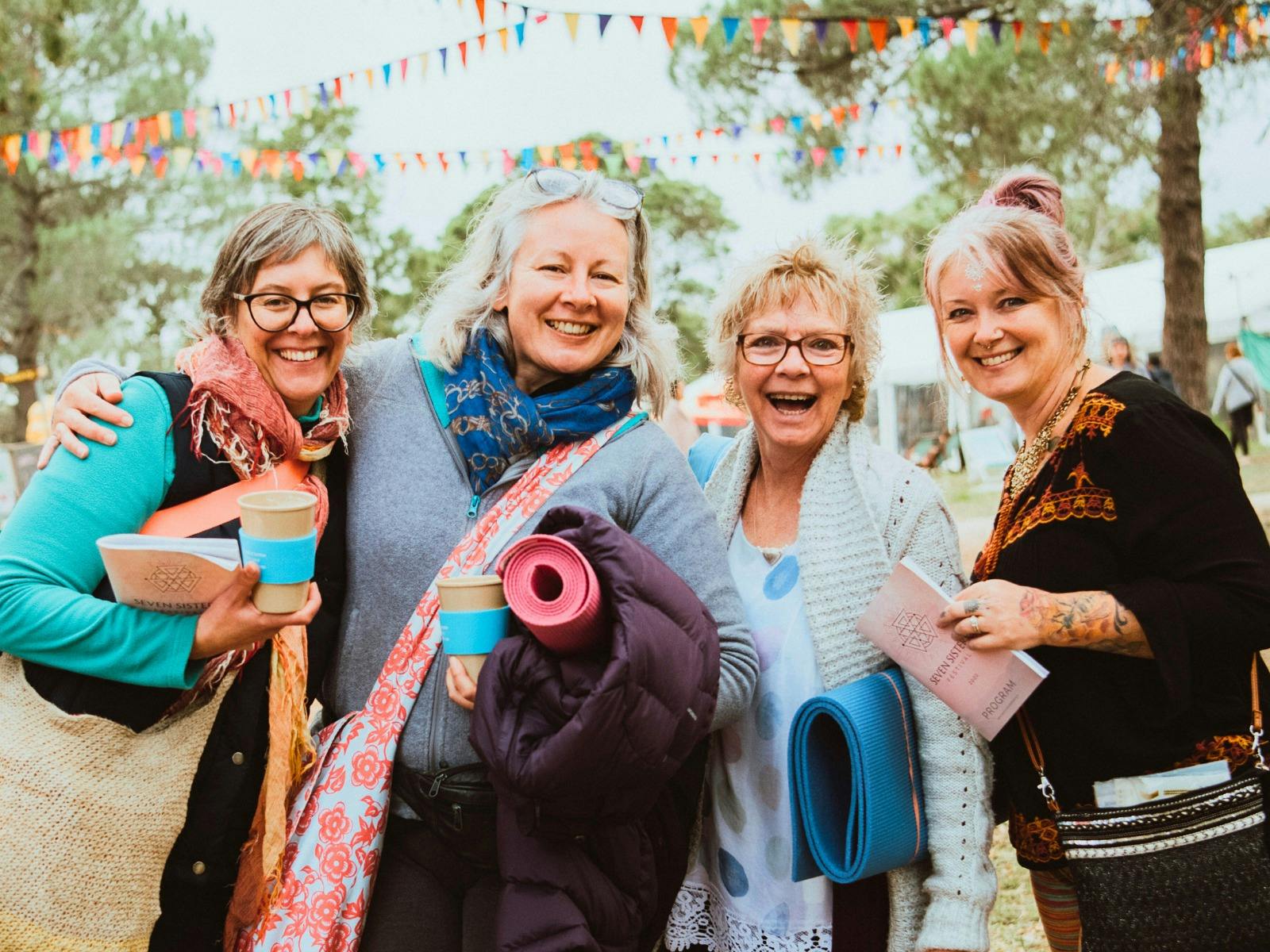 Smiling Attendees off to a Yoga Class