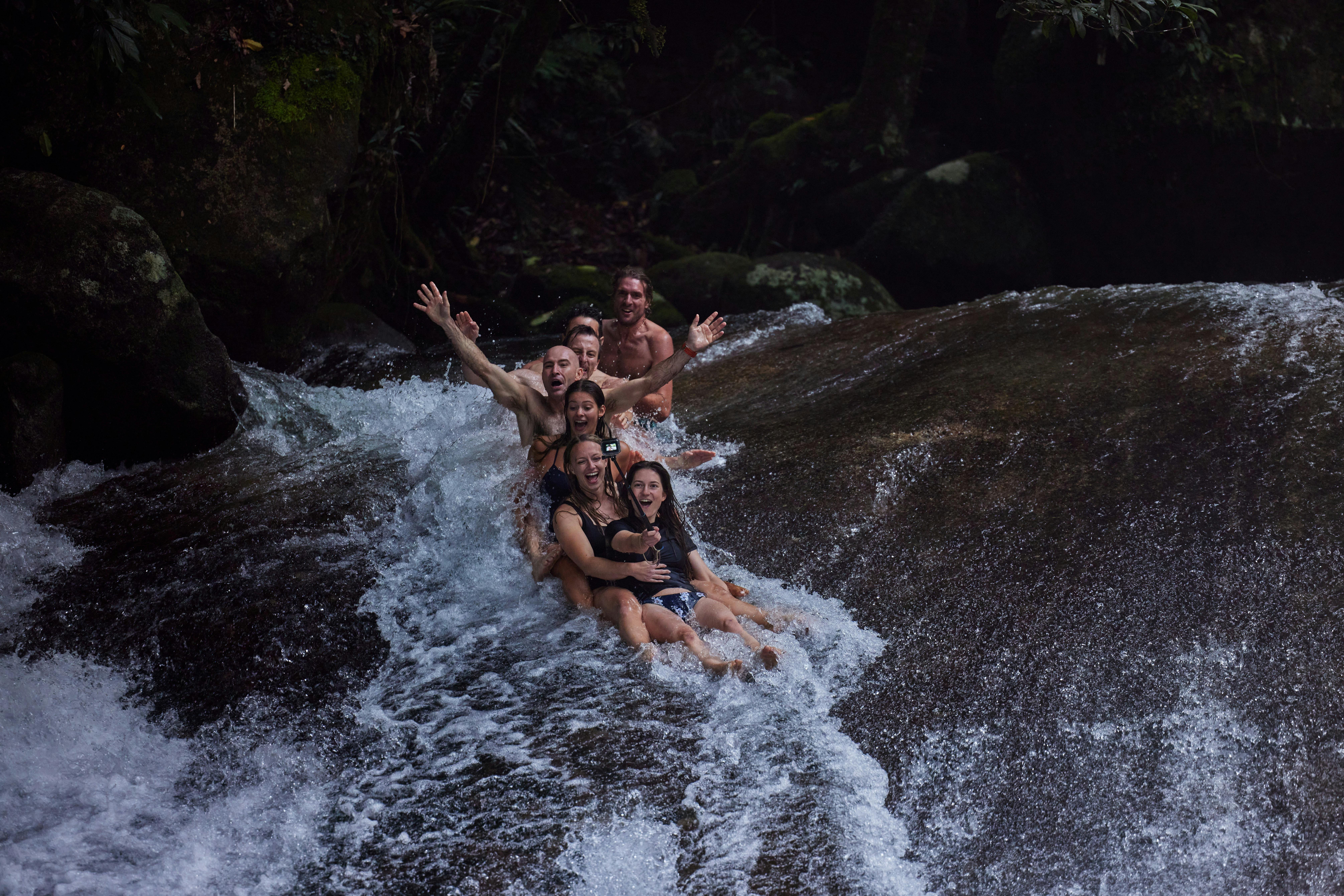 Fun at Josephine Falls, Atherton Tablelands with Barefoot Tours