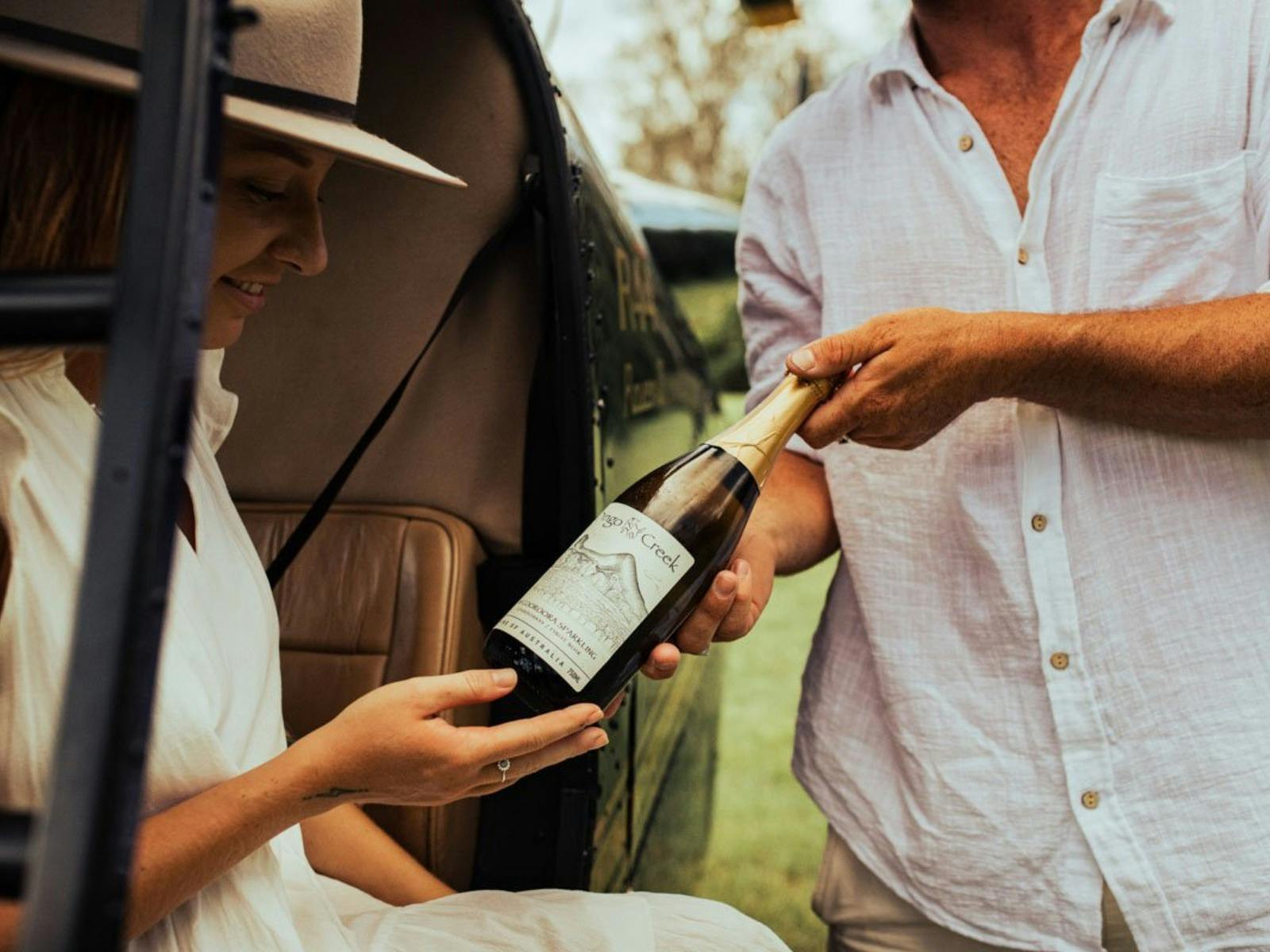 Helicopter ride from Noosa to Dingo Creek Winery