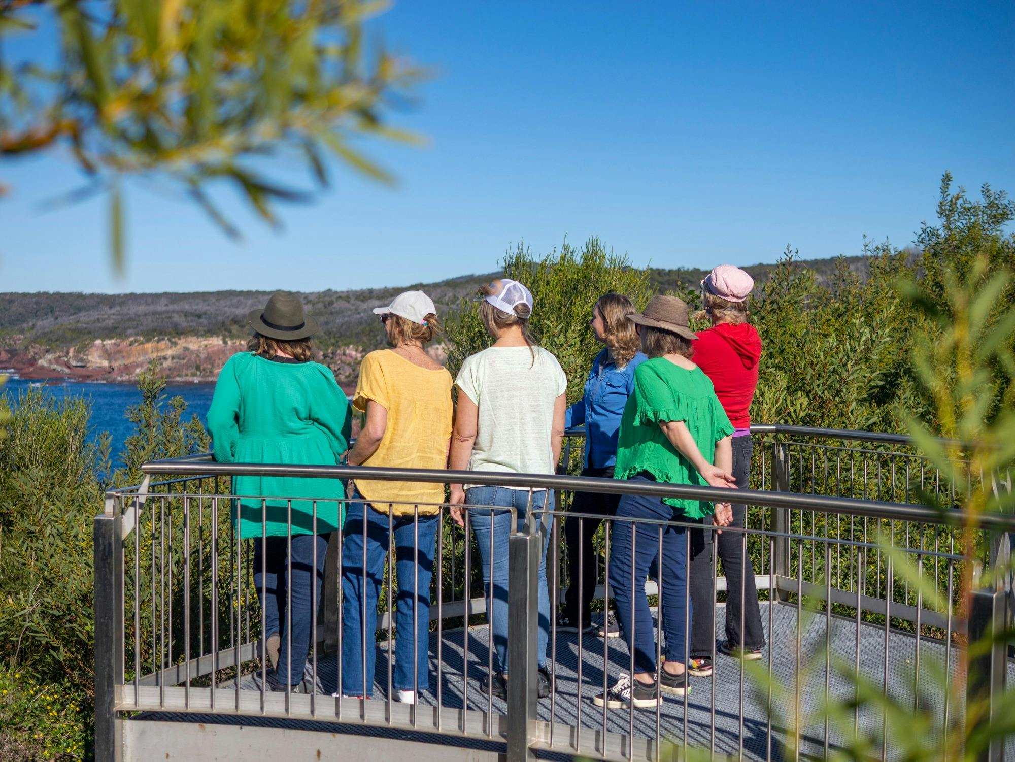 Guests at a look out in Beowa National Park Eden