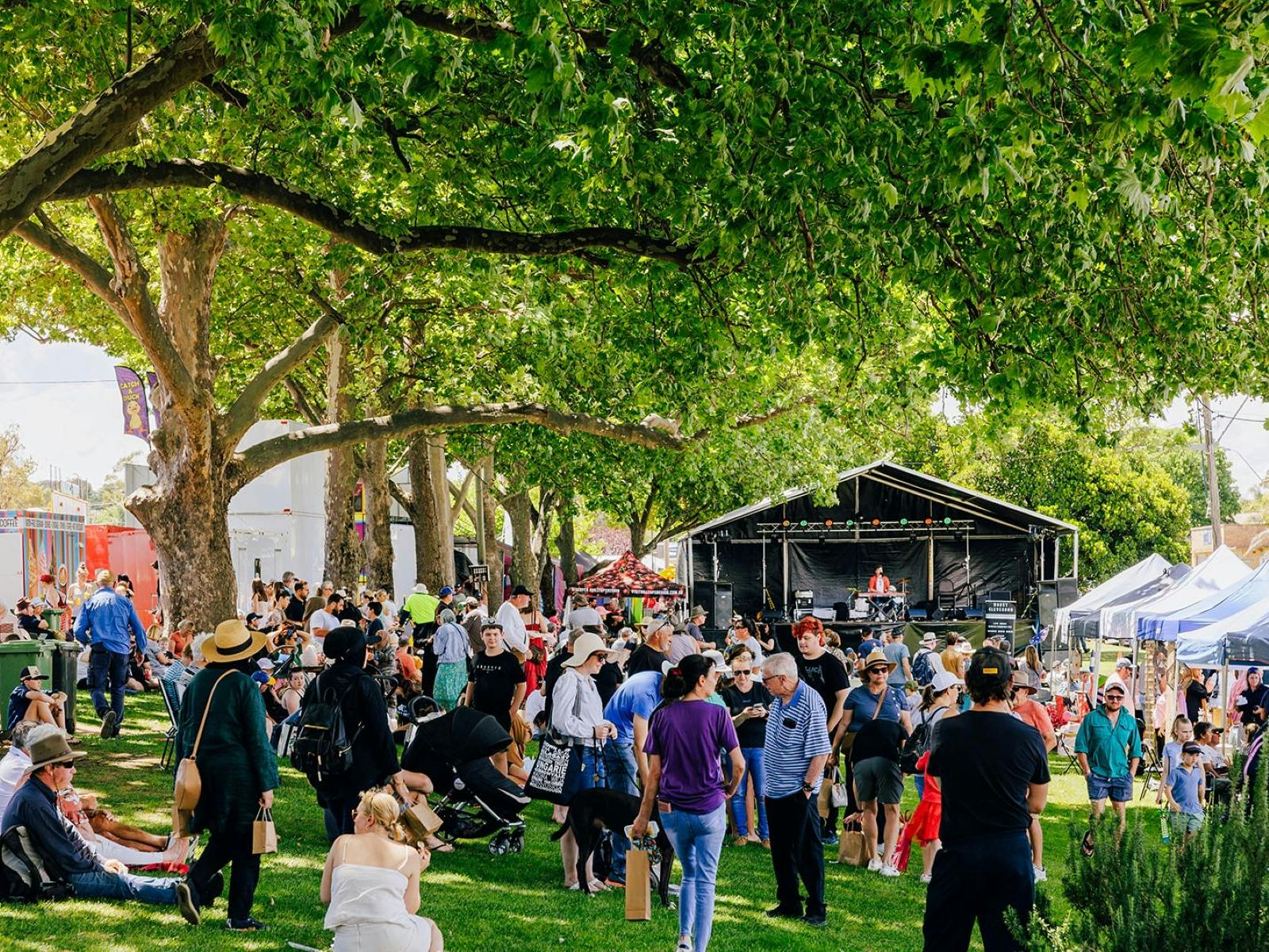 Saturday festival in full swing with huge crowds and stage