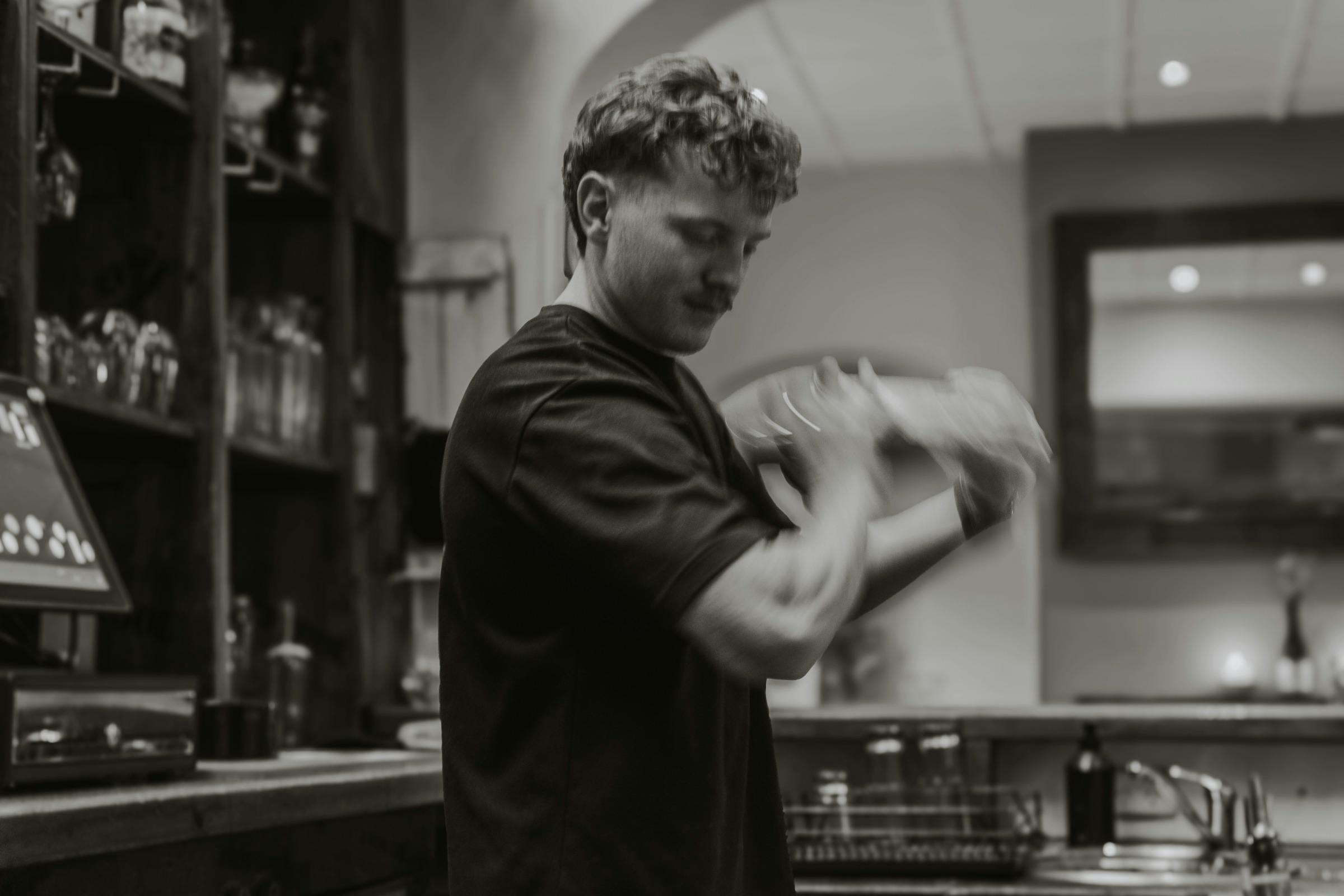 barman making a cocktail