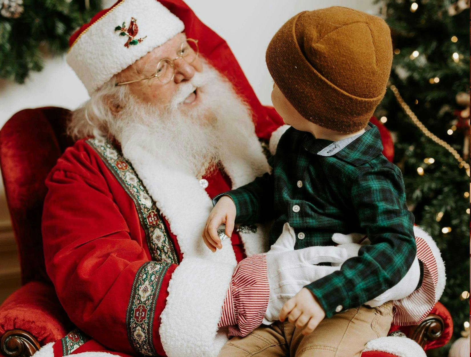 Santa and child