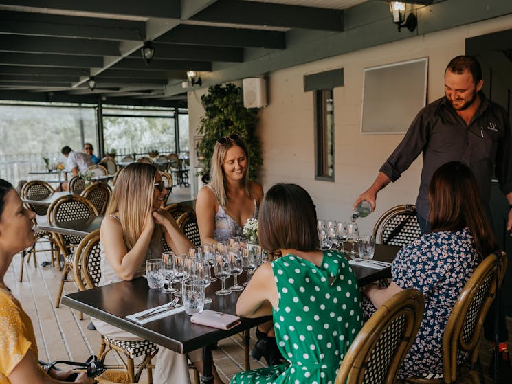 Guided wine tasting at a boutique cellar door