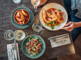 Western King Prawns and Blue Fin Tuna Sashimi