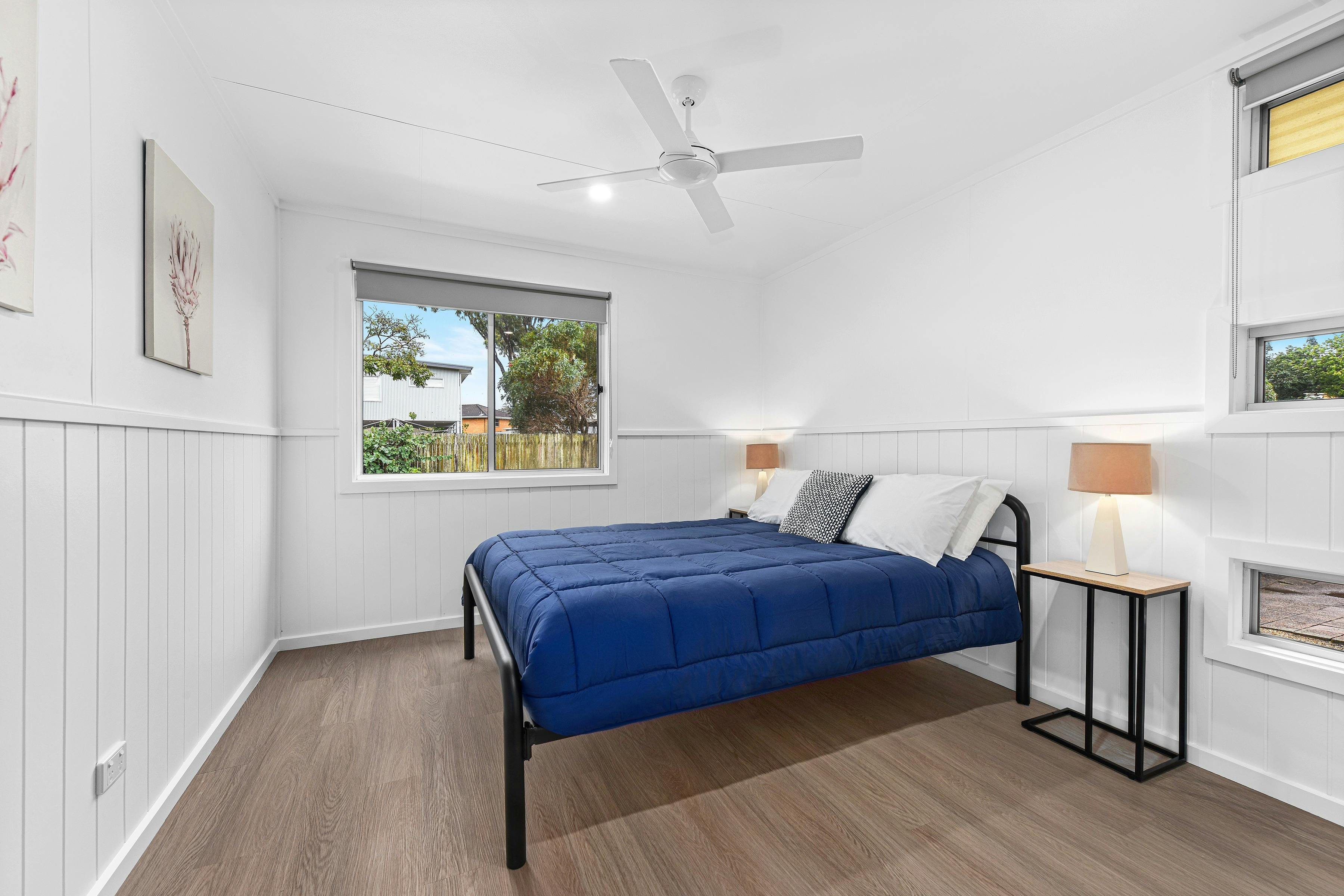 This is a photo of the bedroom in cabin 7