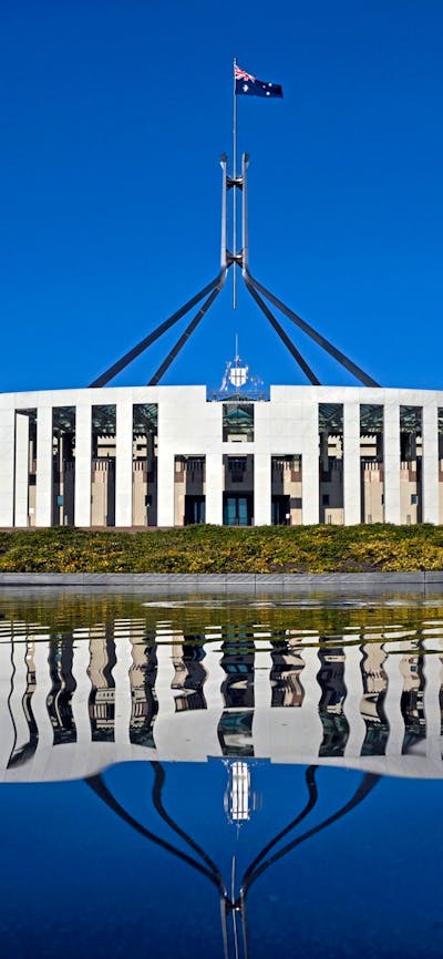 Facade of Australian Parliament House