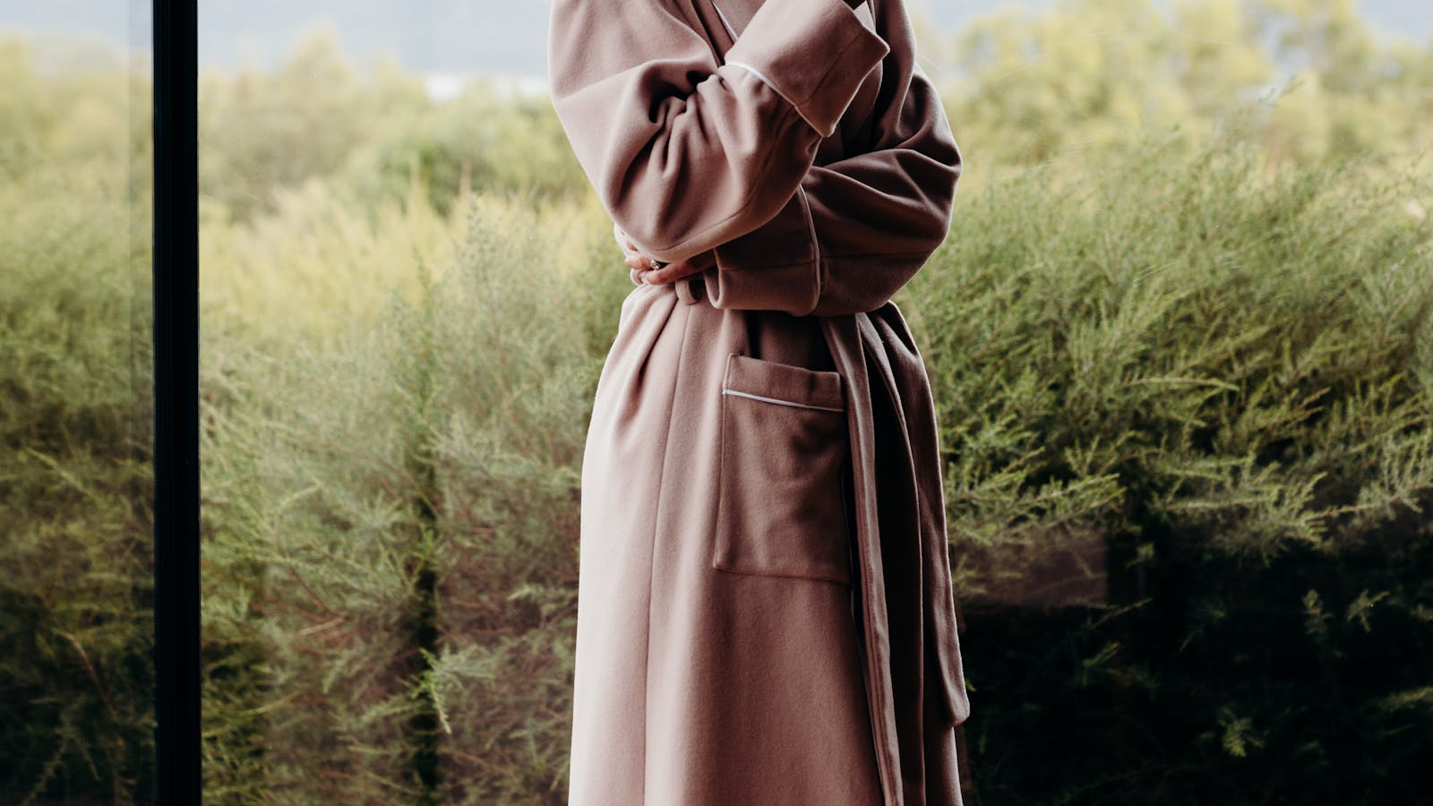 Womens Pink Cashmere merino dressing gown, made in Australia