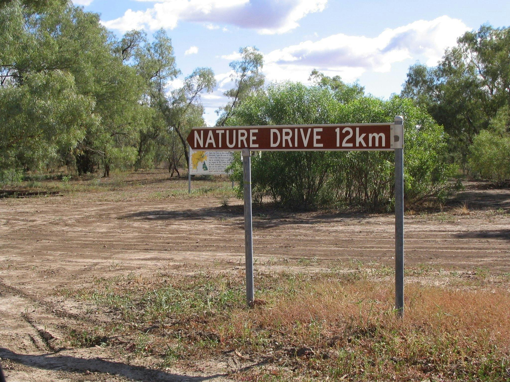 Cooper's Creek, one point to start the 12klm Nature Drive.
