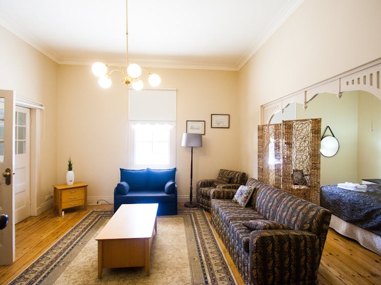 Living Area Master Room Four Poster Bed Room Billiard Table Charleston House Mathoura  Accommodation