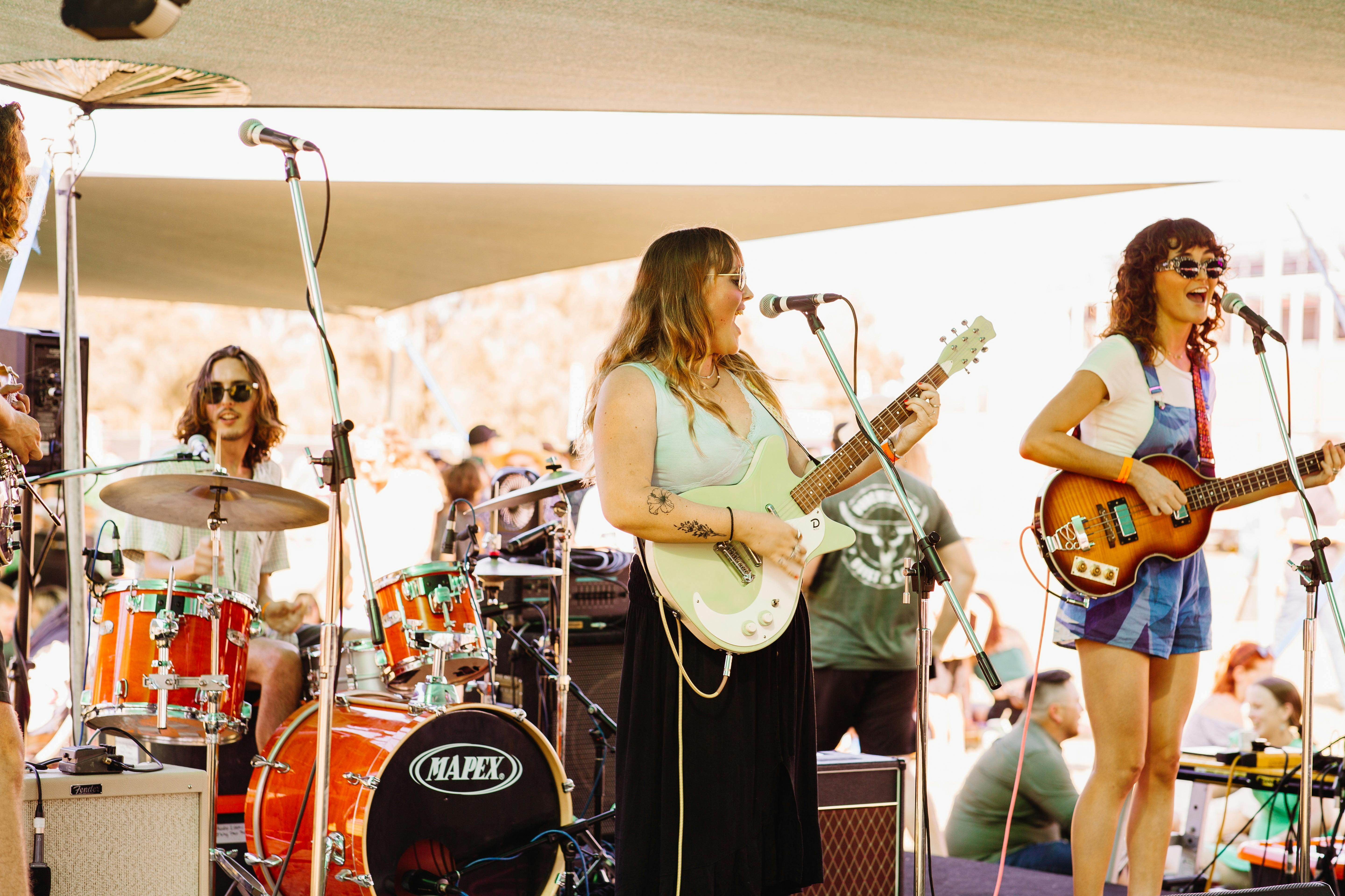 A band on stage