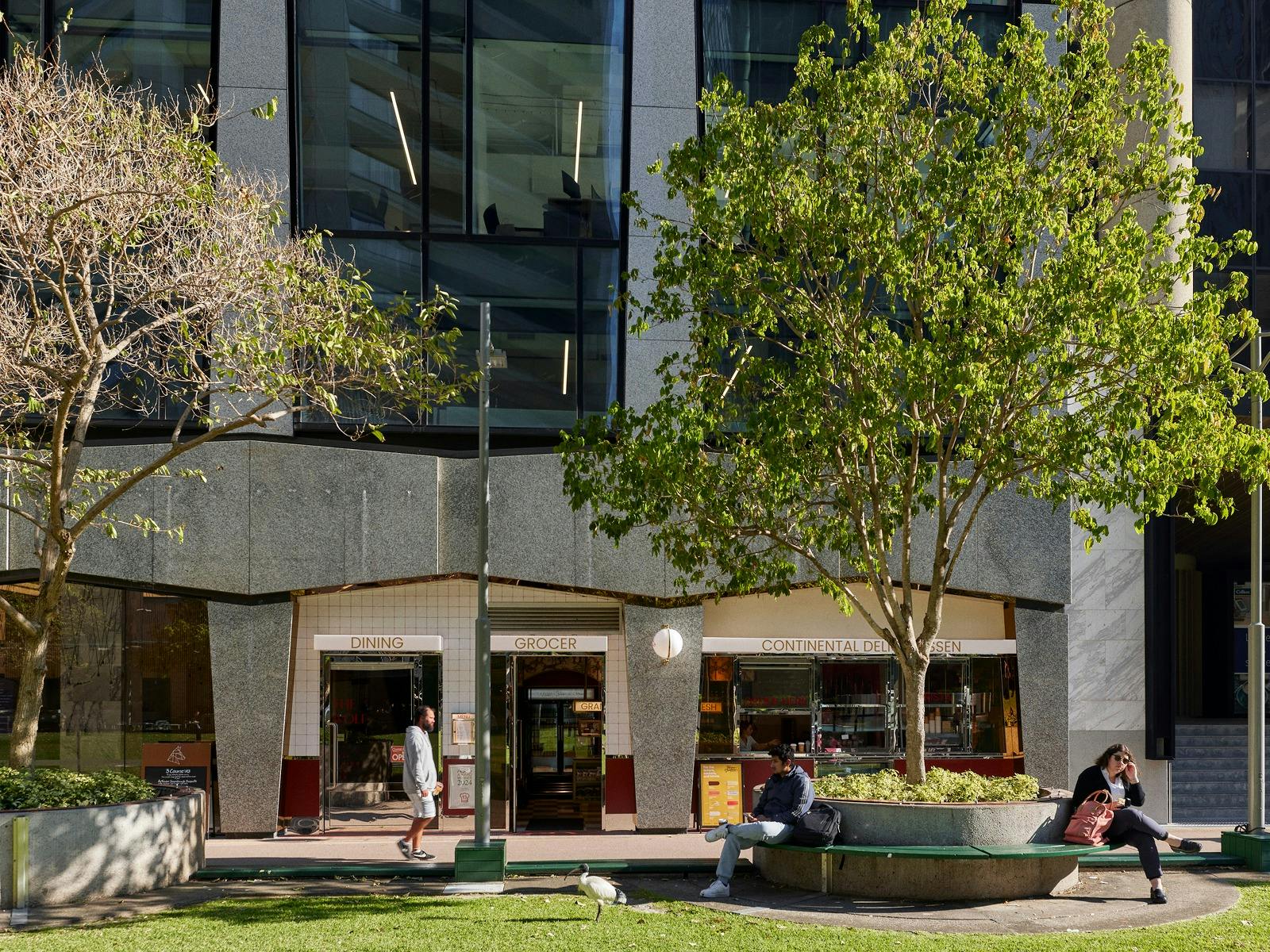 The front of the venue from Post Office Square