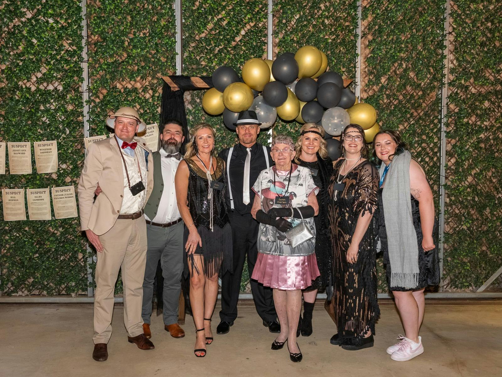 a group of murder mystery participants