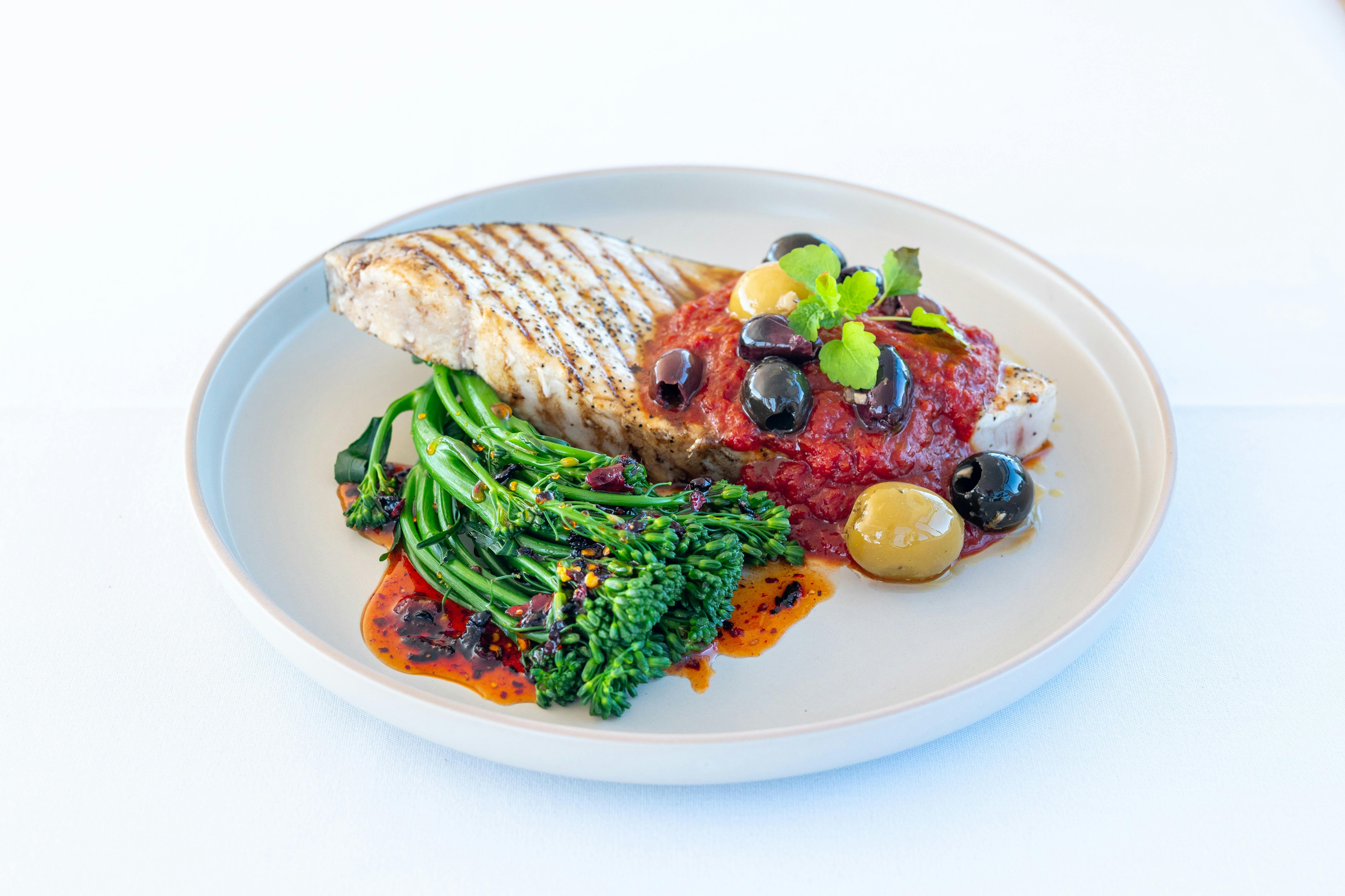 Swordfish Steak alla Puttanesca Grilled Mooloolaba swordfish with a “Puttanesca” sauce