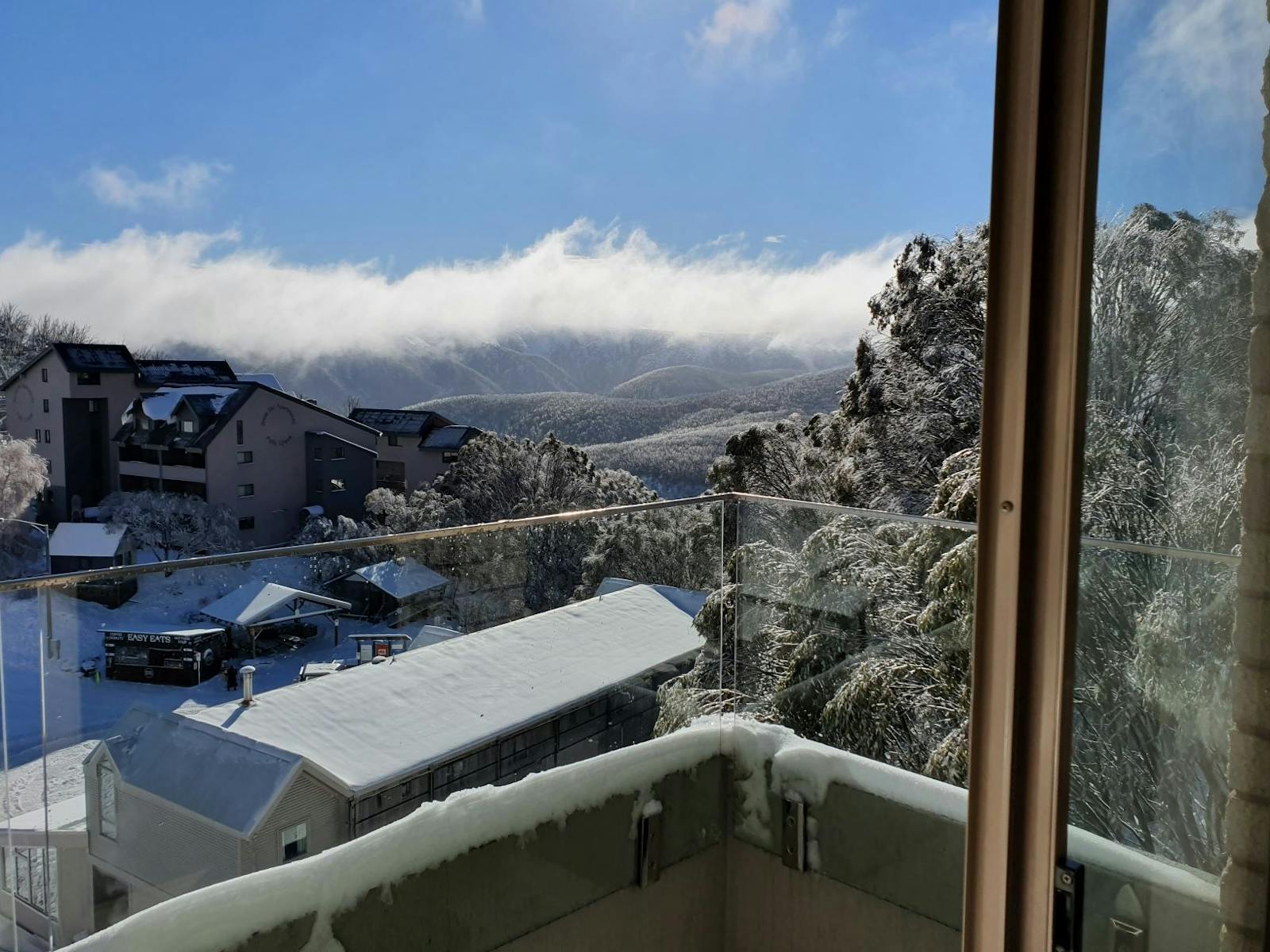 View of mountains from the window