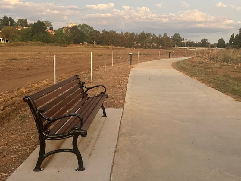 Seating along the footpath