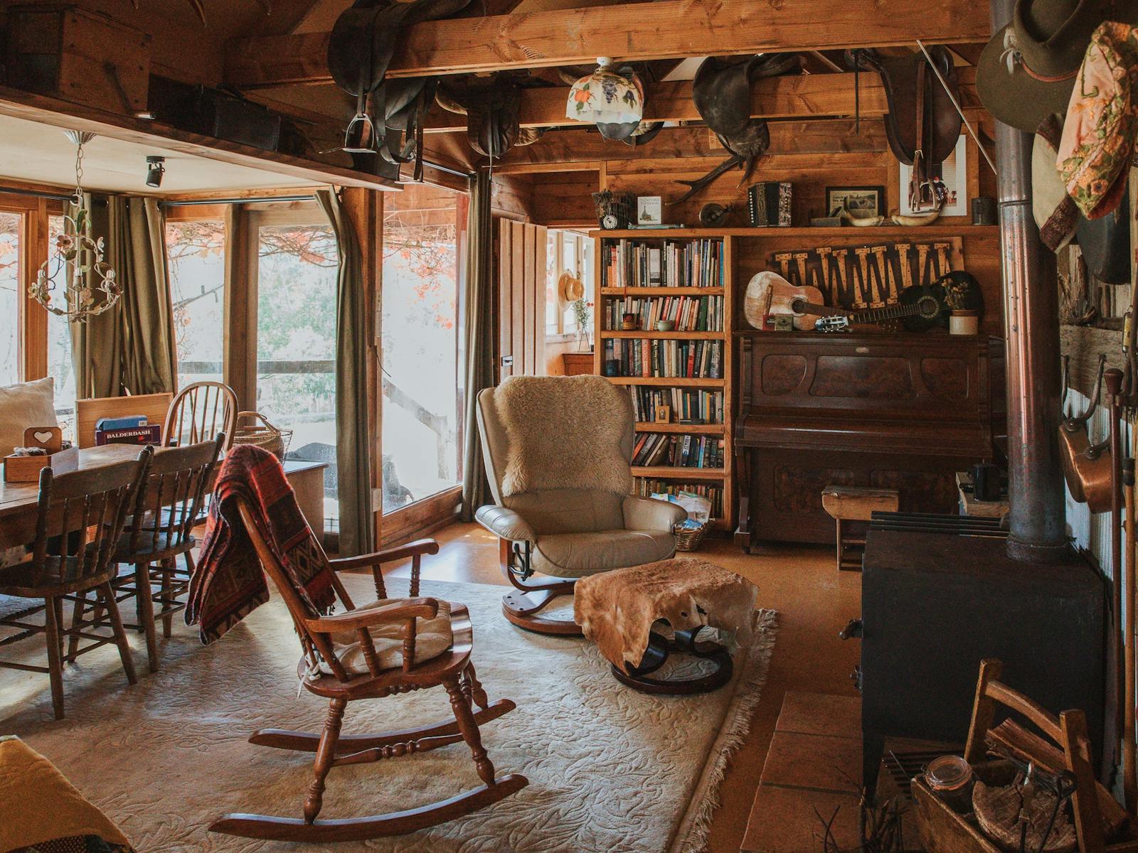 Adorned with antiques Browns cabin is museum showcasing the history of the area.