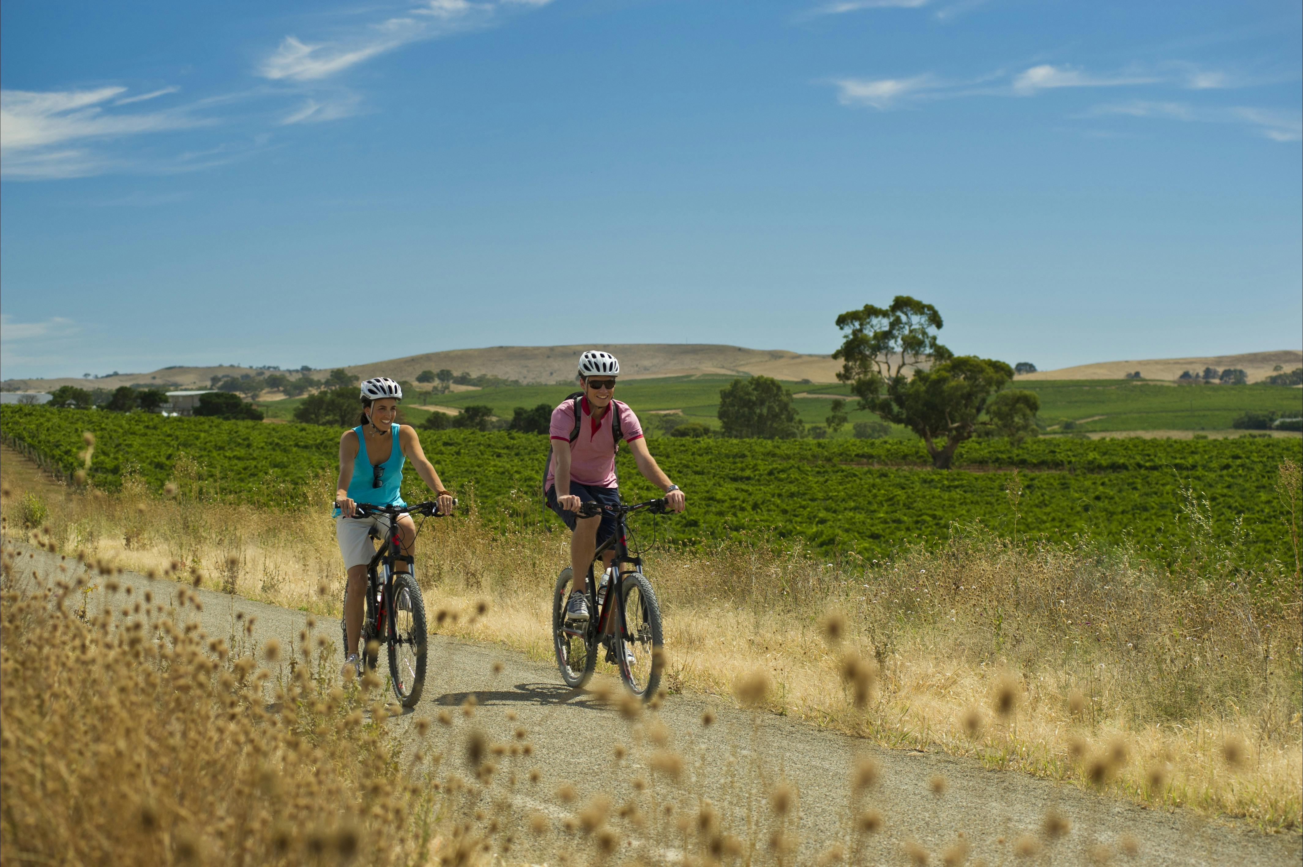 Cycling in beautiful Clare Valley South Australia