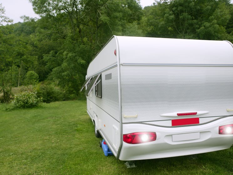 Image of a caravan in a bush setting