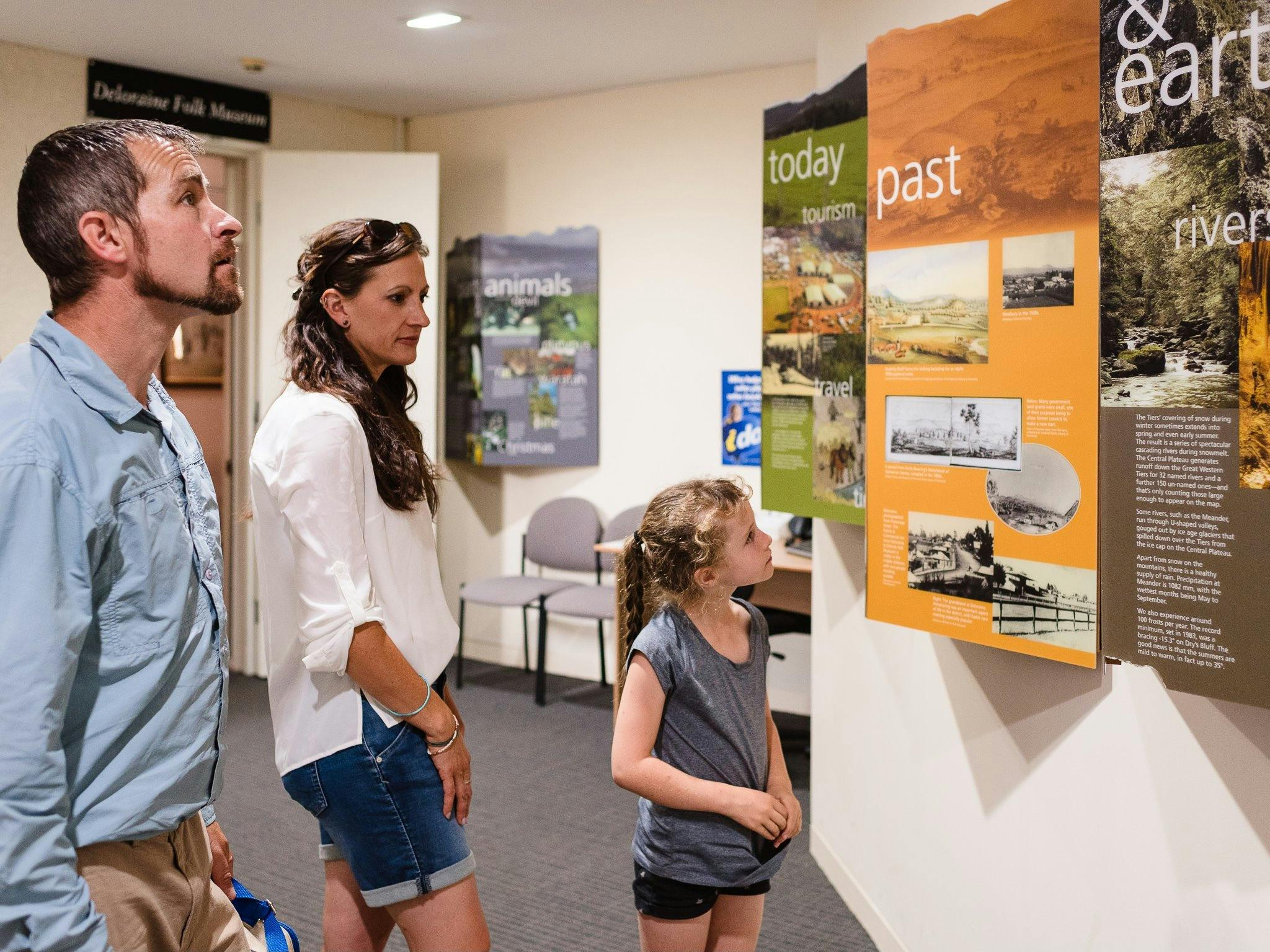 Info boards for visitors.