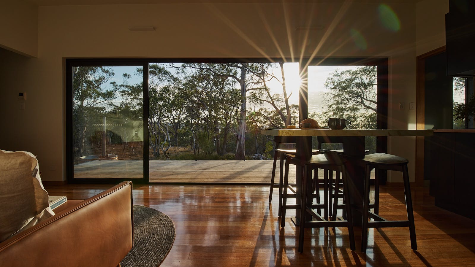 The Croft connects the internal and external spaces through large sliding doors