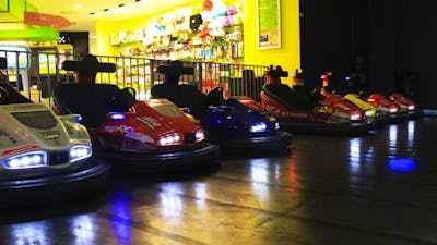 Dodgem cars in a row