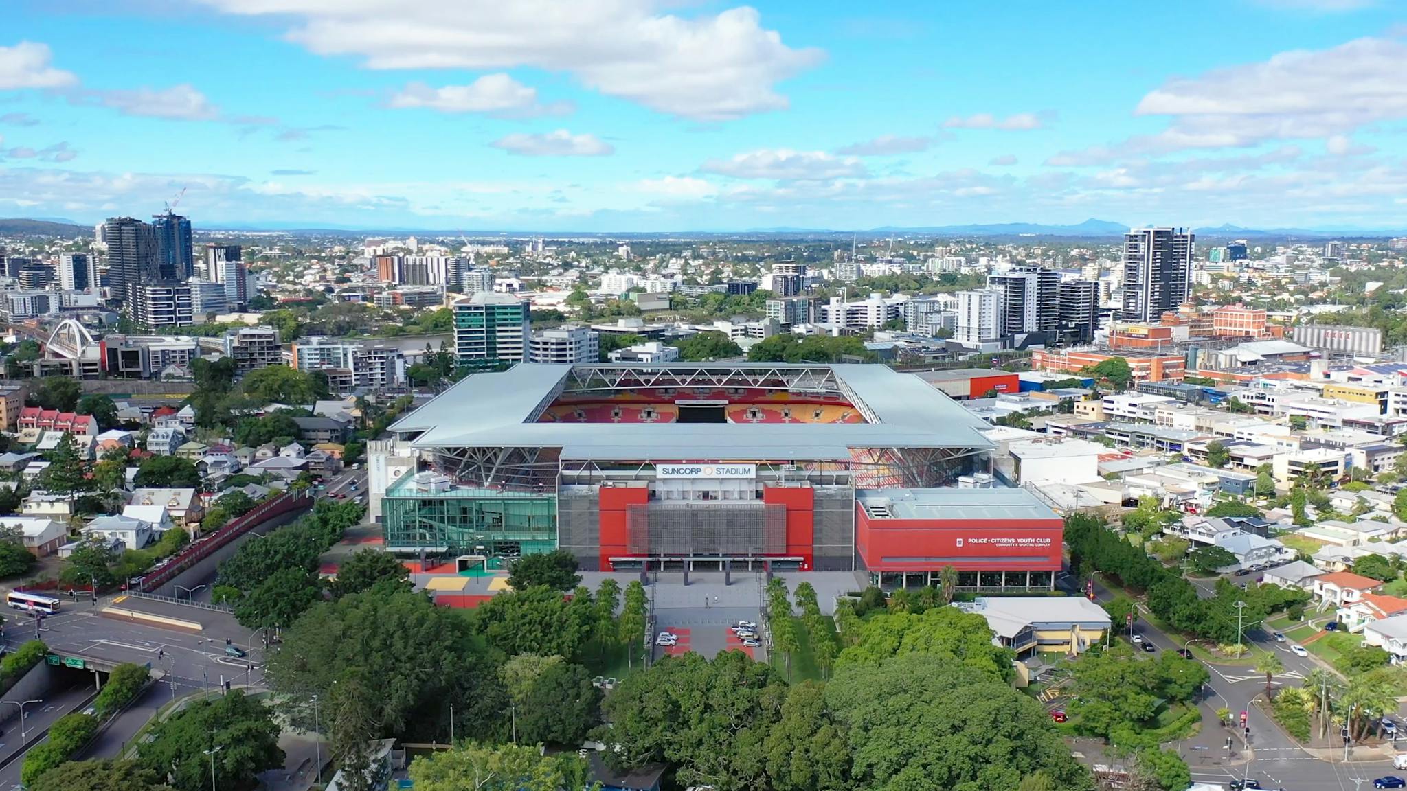 an image of Suncorp Stadium during the day taken from the north