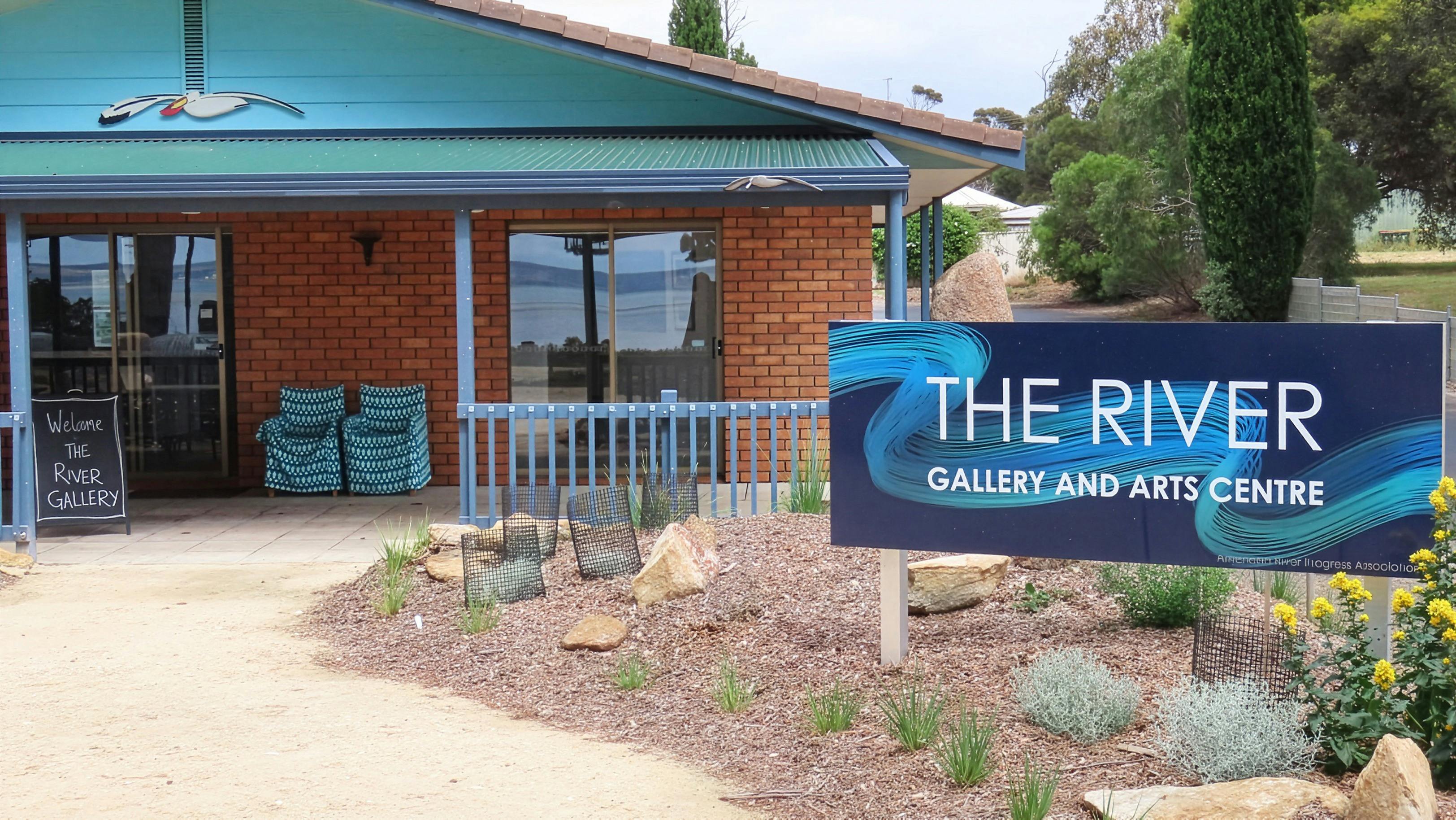 front of River Gallery
