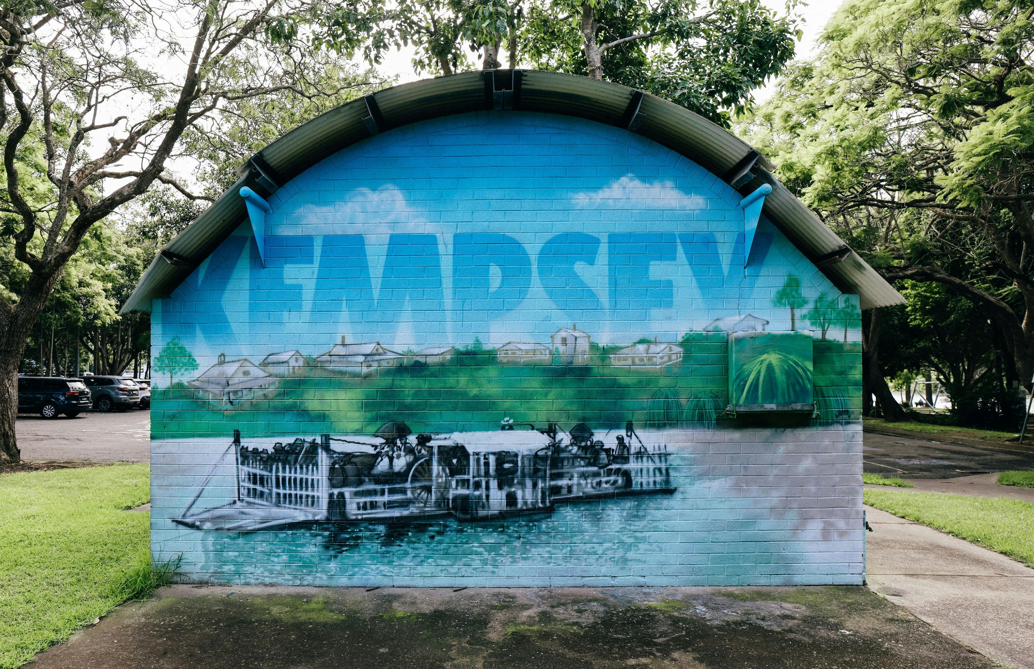 Riverside Park Amenities Block Mural