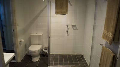 all have walk in showers at this site, 2 have 2 other sites with full baths and several with spa