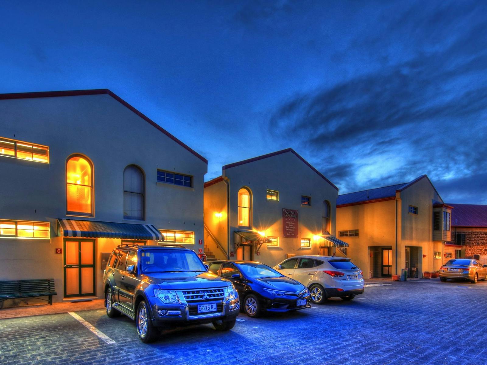 courtyard with free off street parking