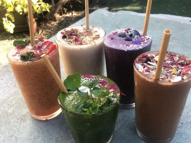 Organic juices and shakes