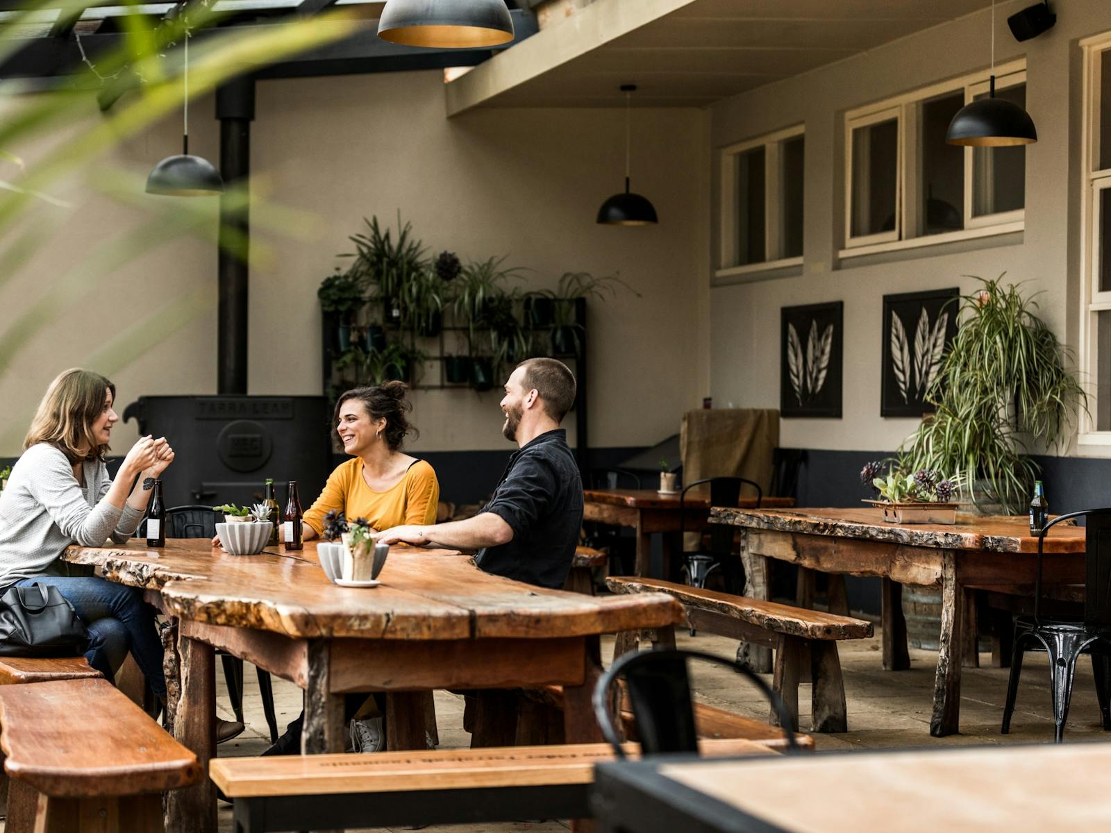 Tarraleah Lodge Highlander Arms is open for dinner or a drink in the beer garden