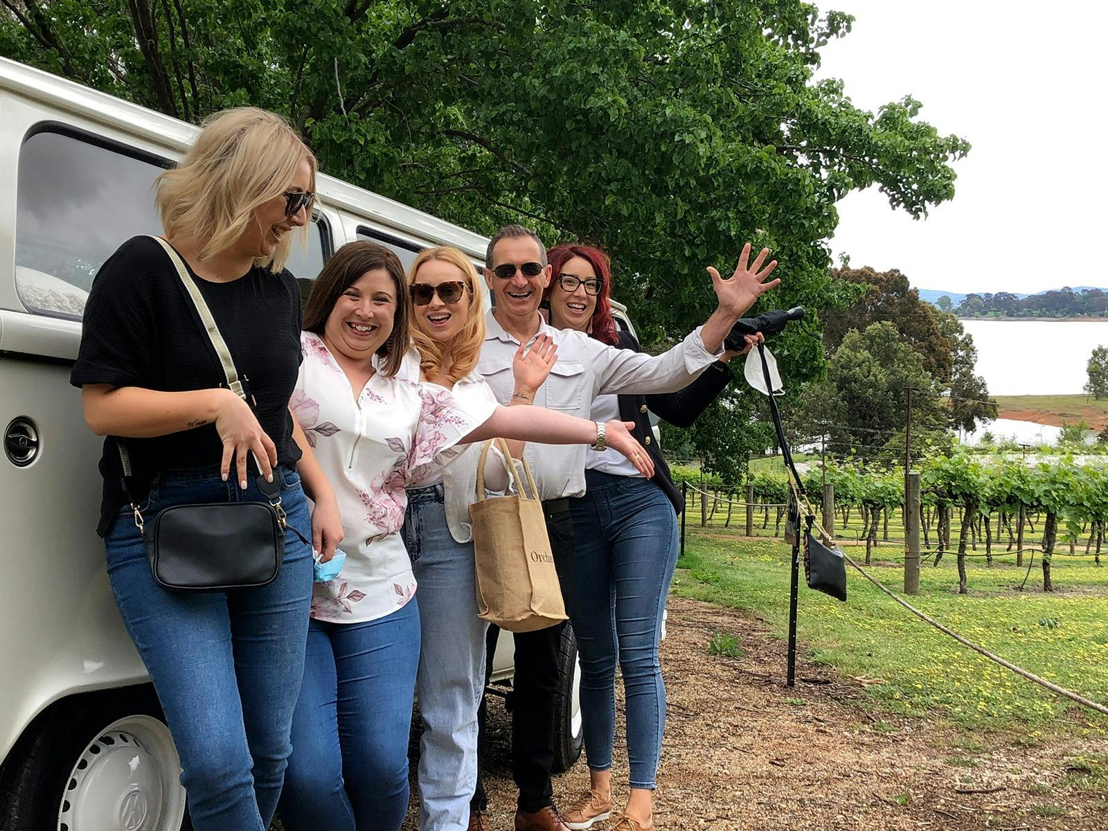 Guests loving the kombi tour experience