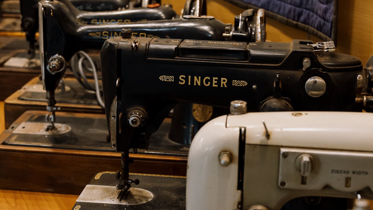 Old sewing machines.