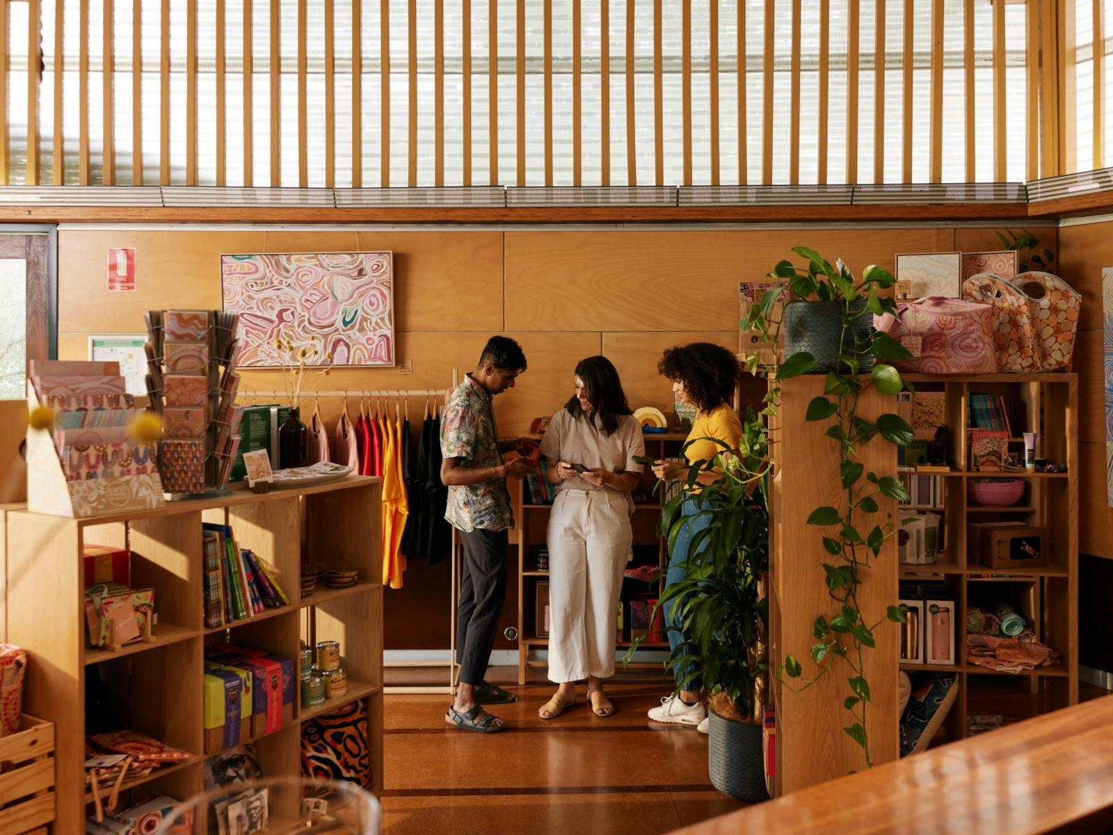 Customers shopping in Living Kaurna Cultural Centre